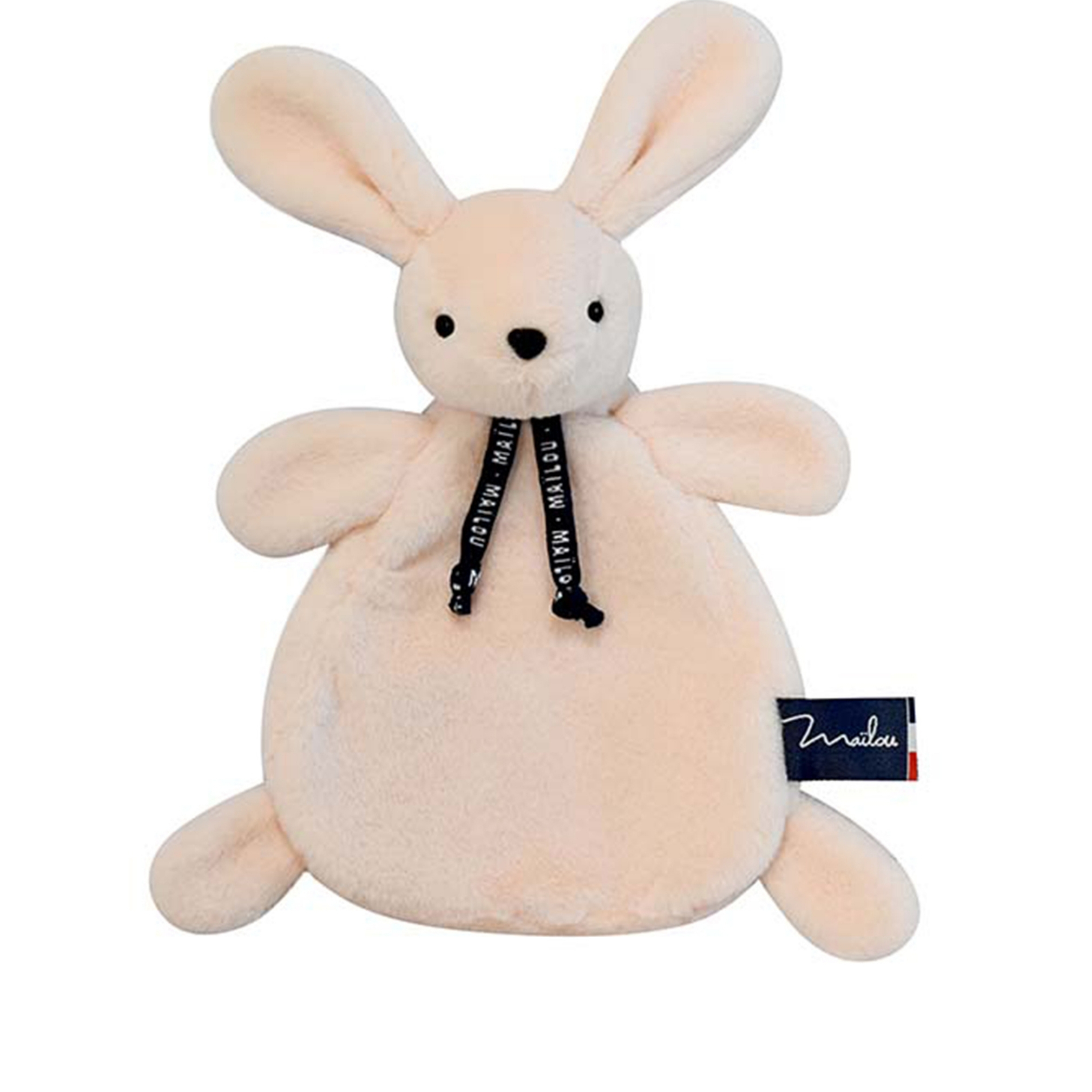 Doudou Lapin ivoire Dorlotin 22 cm - Fait main en France