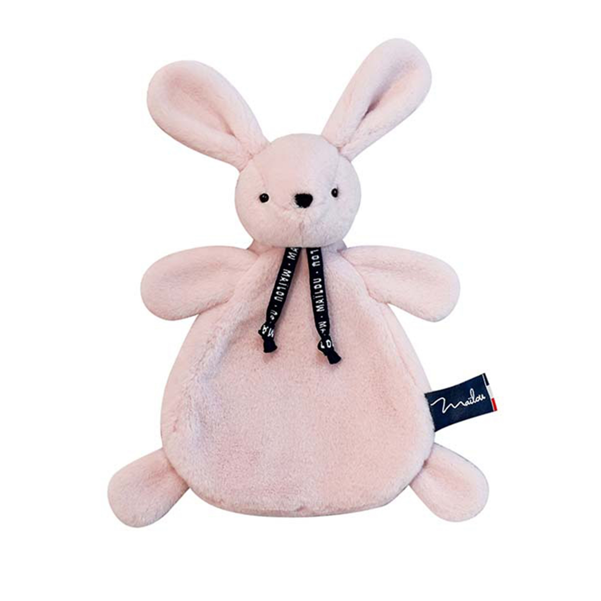 Doudou Lapin rose 22 cm - Dorlotin cousu main Bretagne