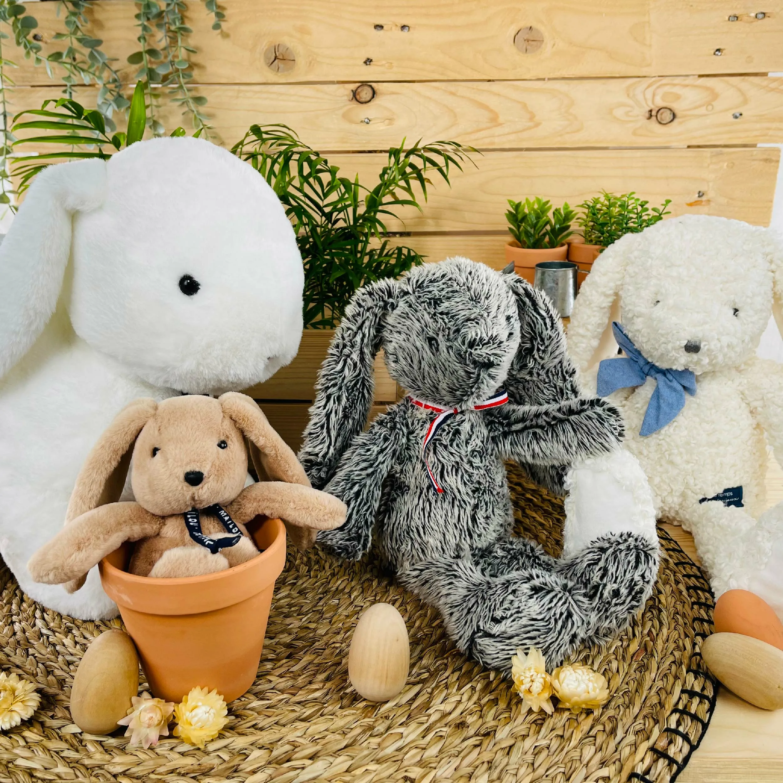Peluche lapin beige bébé – Dorlotin artisanale Maïlou France – Image 6