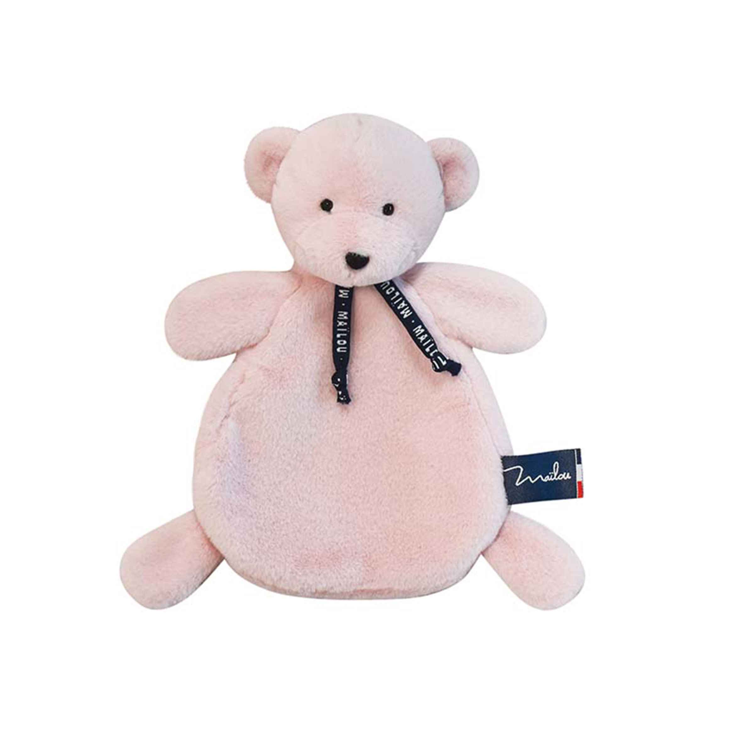 Ours rose Dorlotin breton  – Doudou plat tout doux fait main