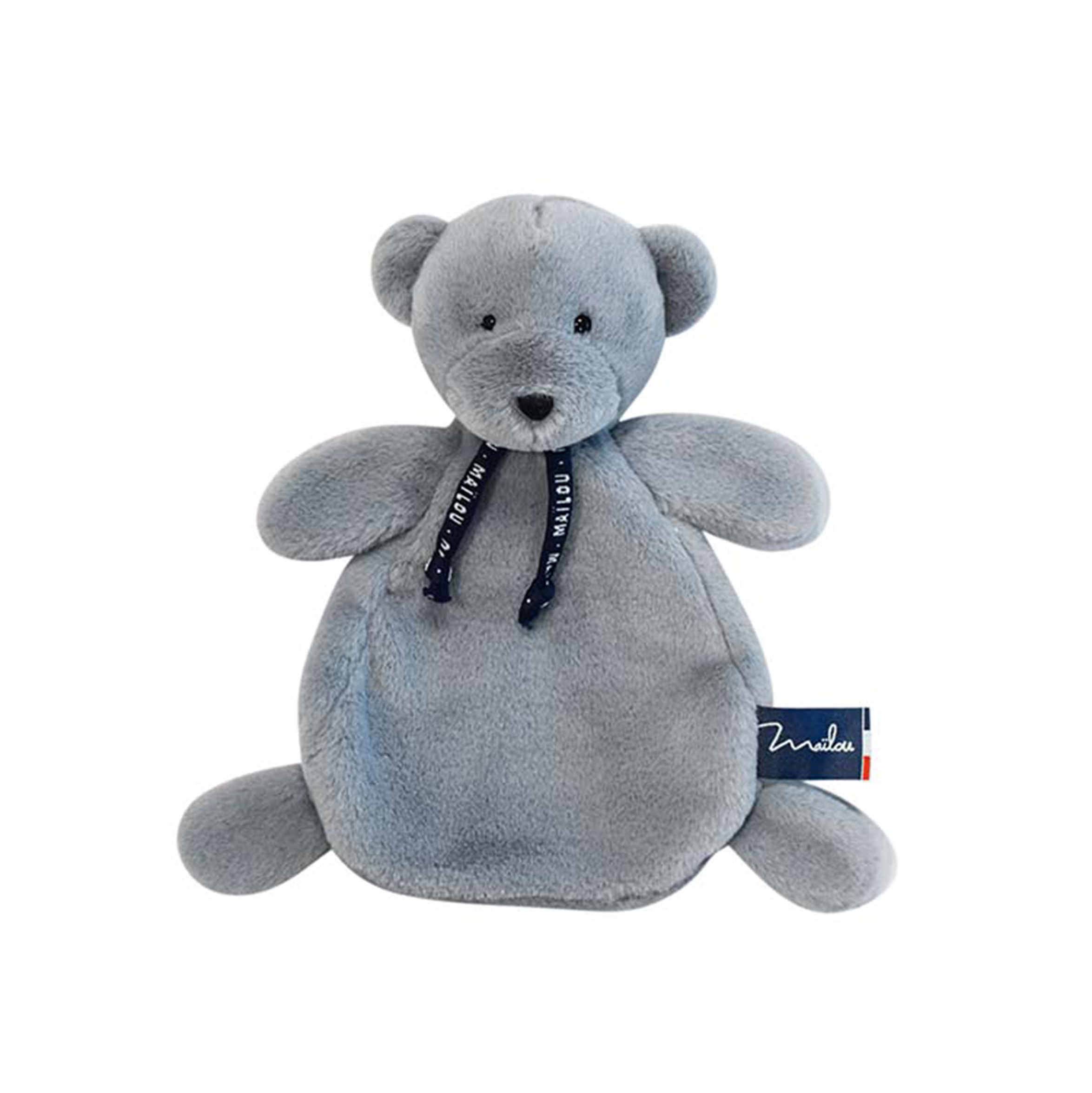 Doudou ours gris Dorlotin – Peluche douce made in Bretagne