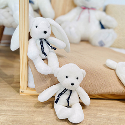 Petite Peluche Ours Dorlotin - Blanc MA0068