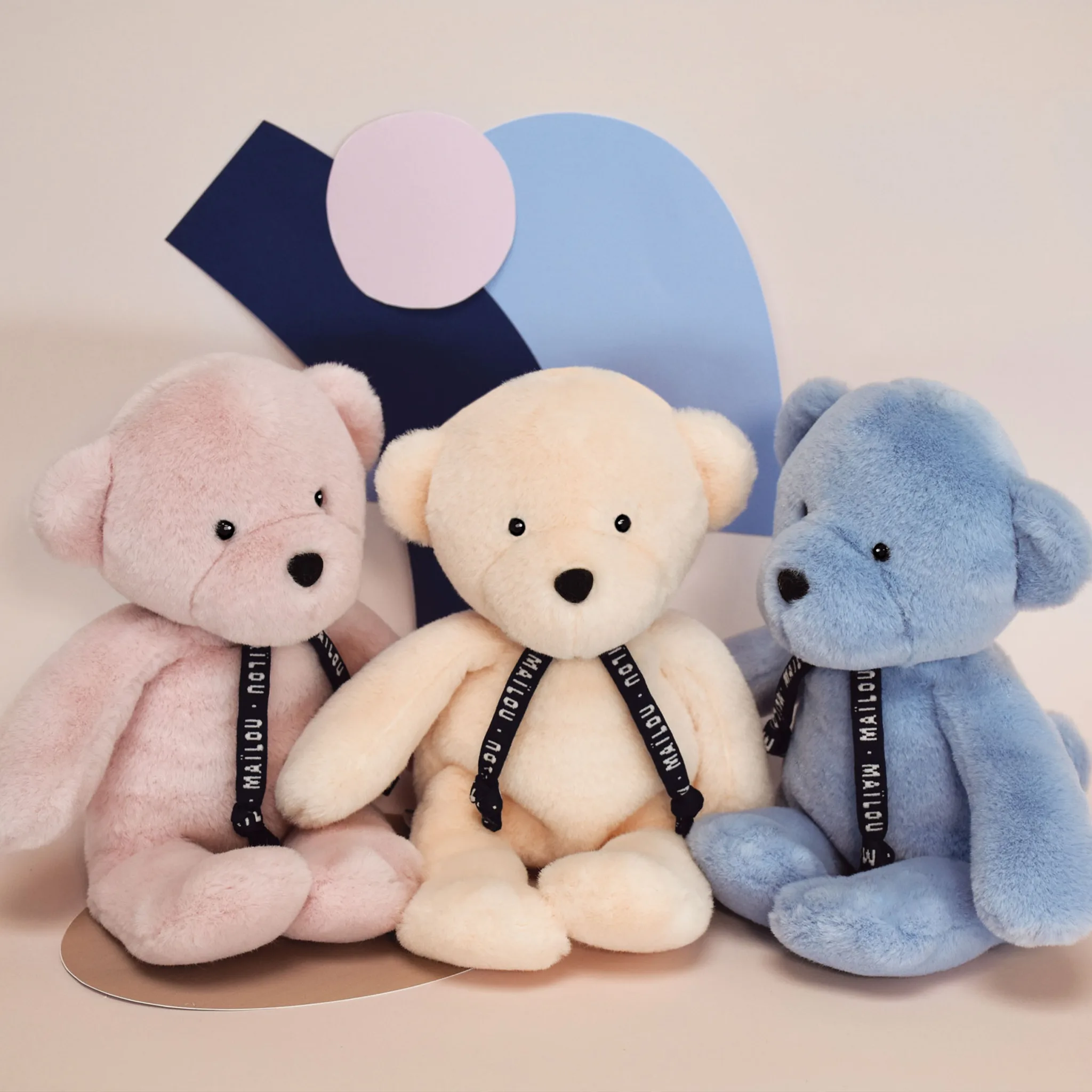 Petite peluche bleue Maïlou Ours – Dorlotin fabriqué en France – Image 4