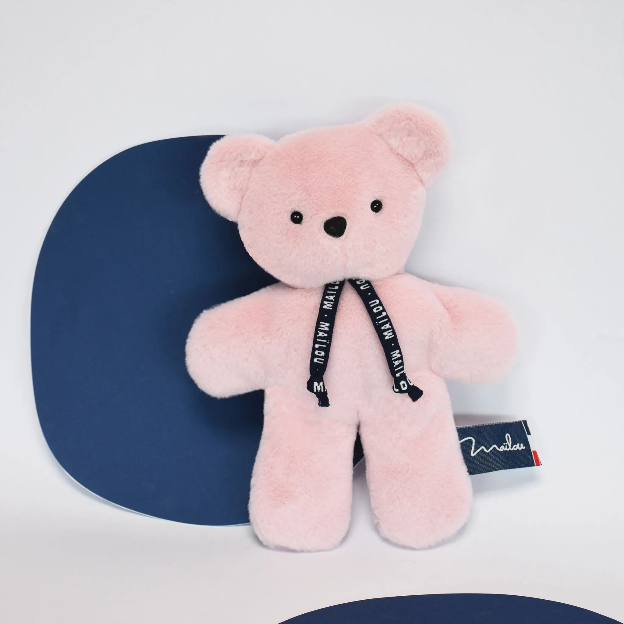 Doudou ours rose artisanal – Peluche Dorlotin Bretagne – Image 3