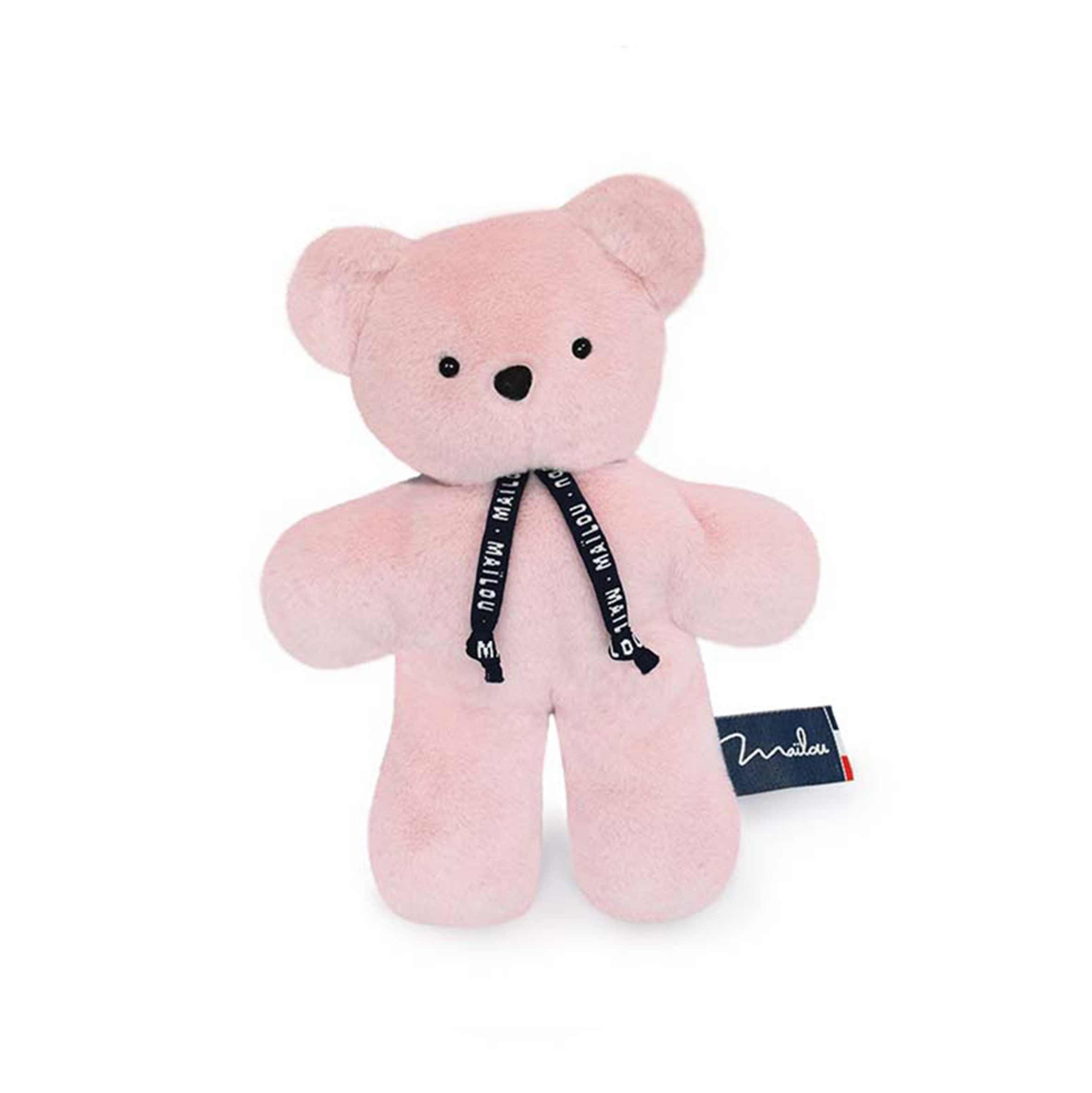 Doudou ours rose artisanal – Peluche Dorlotin Bretagne
