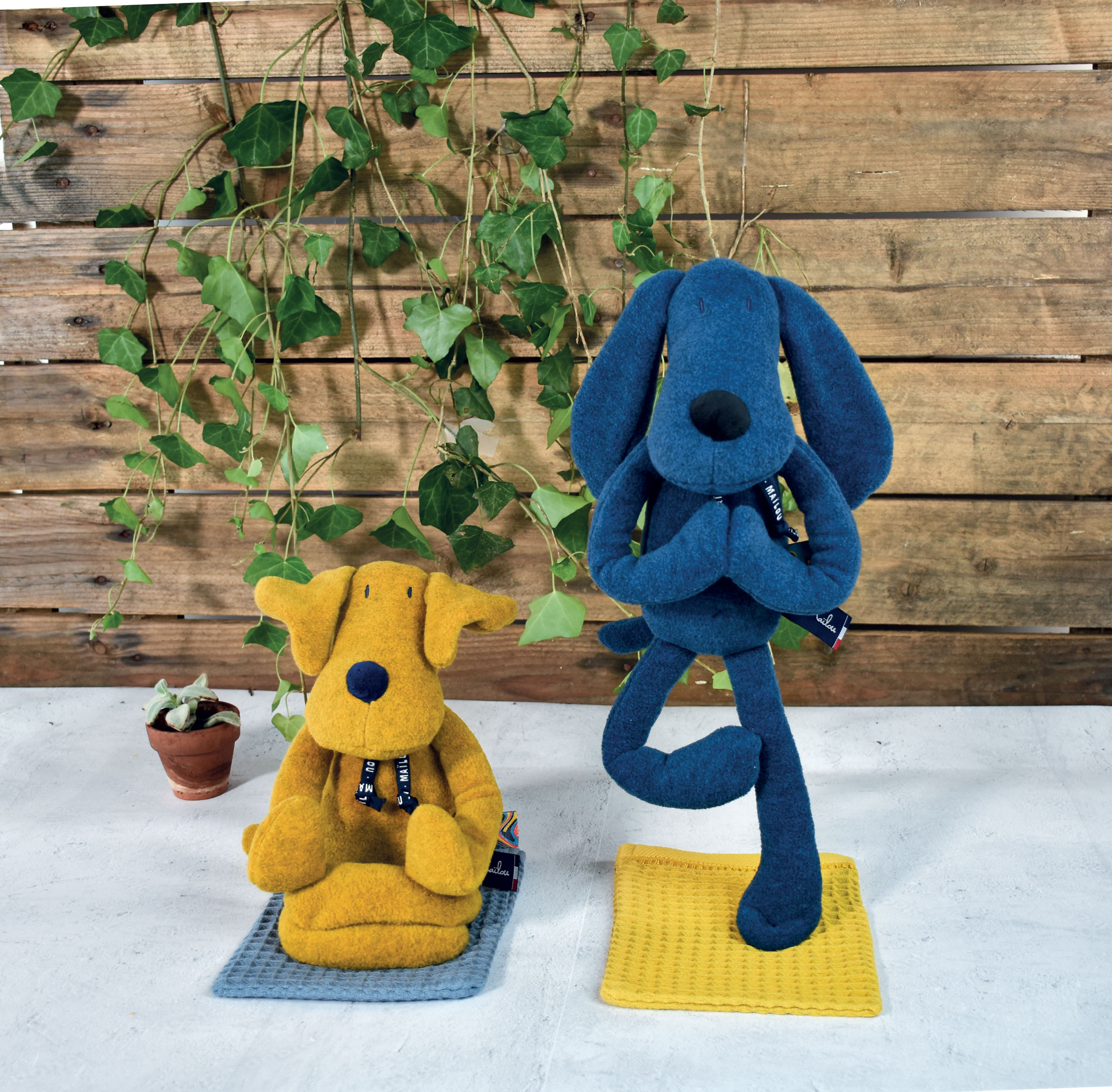 Peluche chien fabrication française – Toctoc Jaune Les POP – Image 2