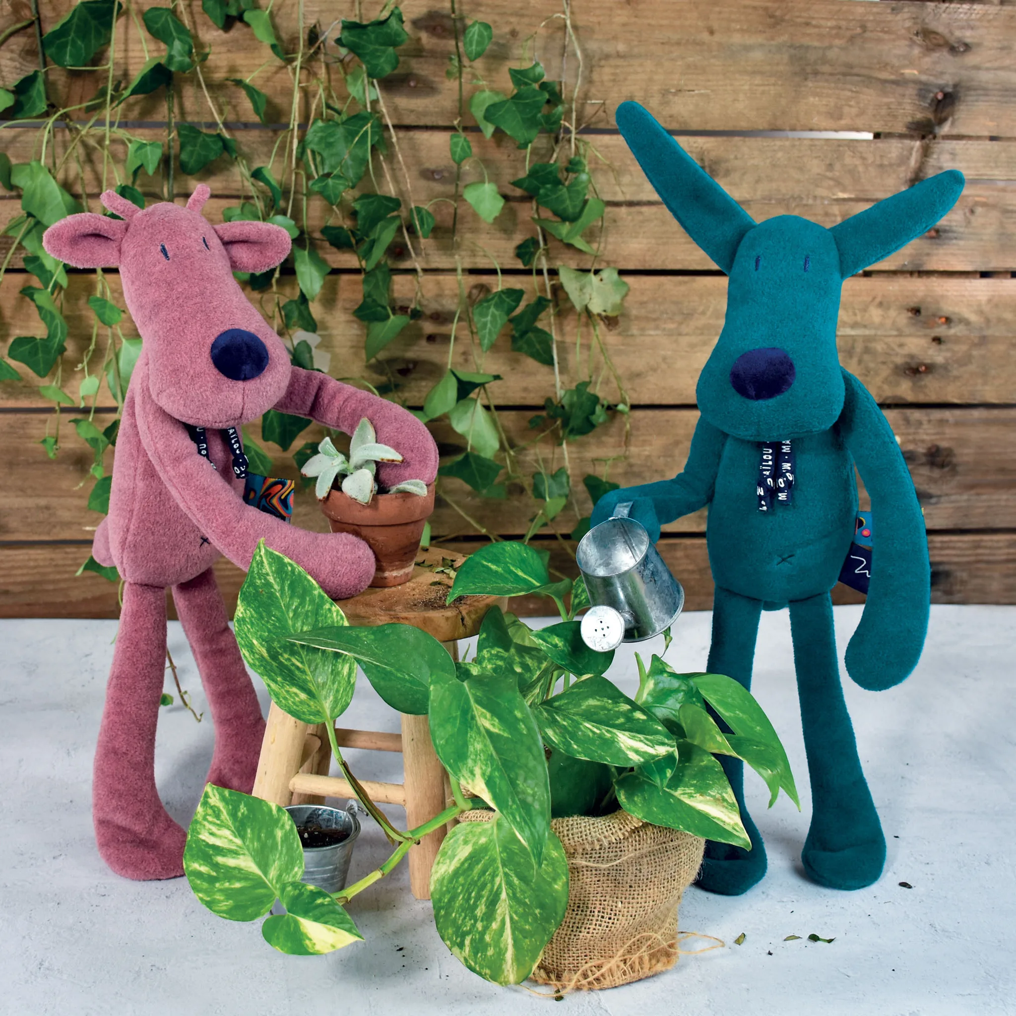 Peluche âne fabrication française – Nono POP bleu paon – Image 2