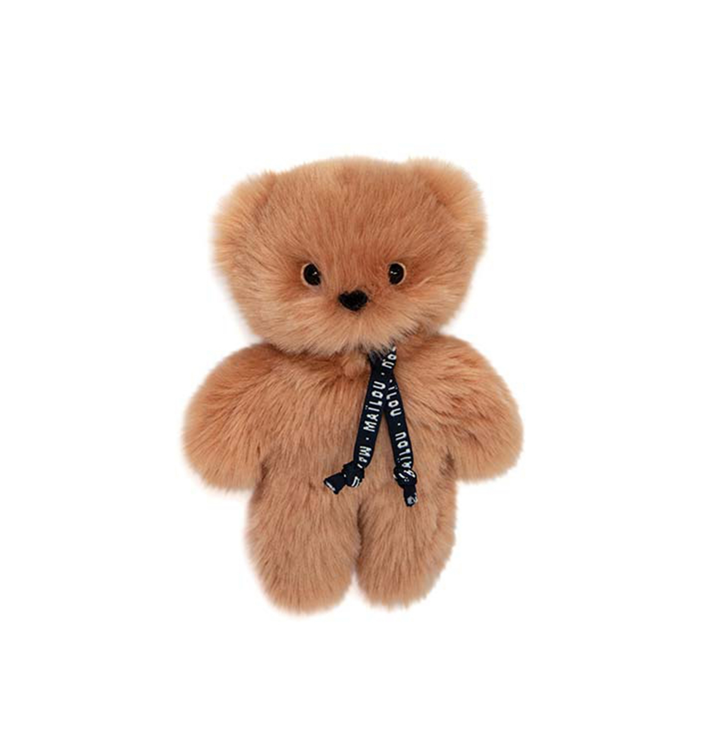 Doudou Petit Frenchie marron - 20 cm - Fait main Bretagne