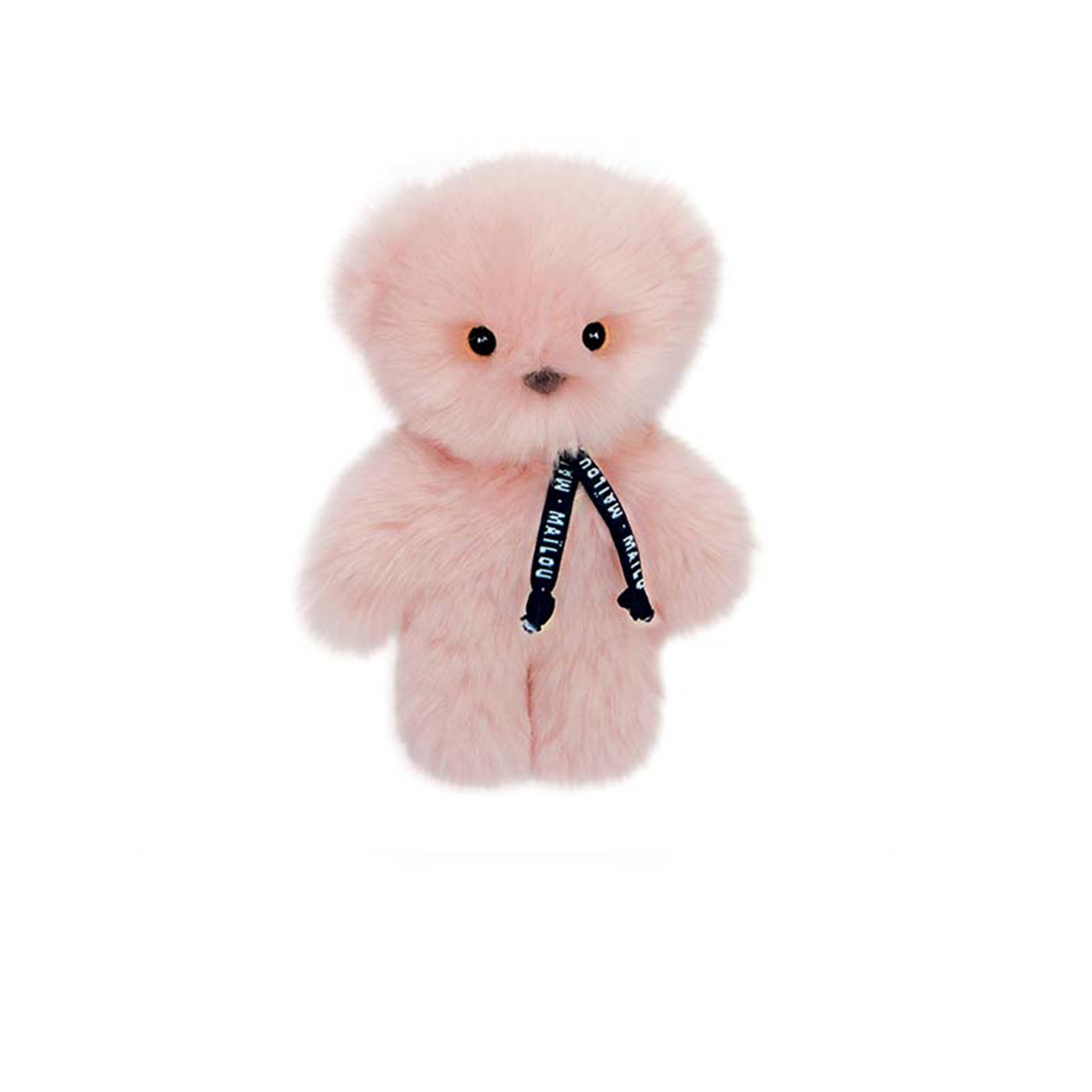 Doudou Petit Frenchie ours rose – Peluche Bretagne