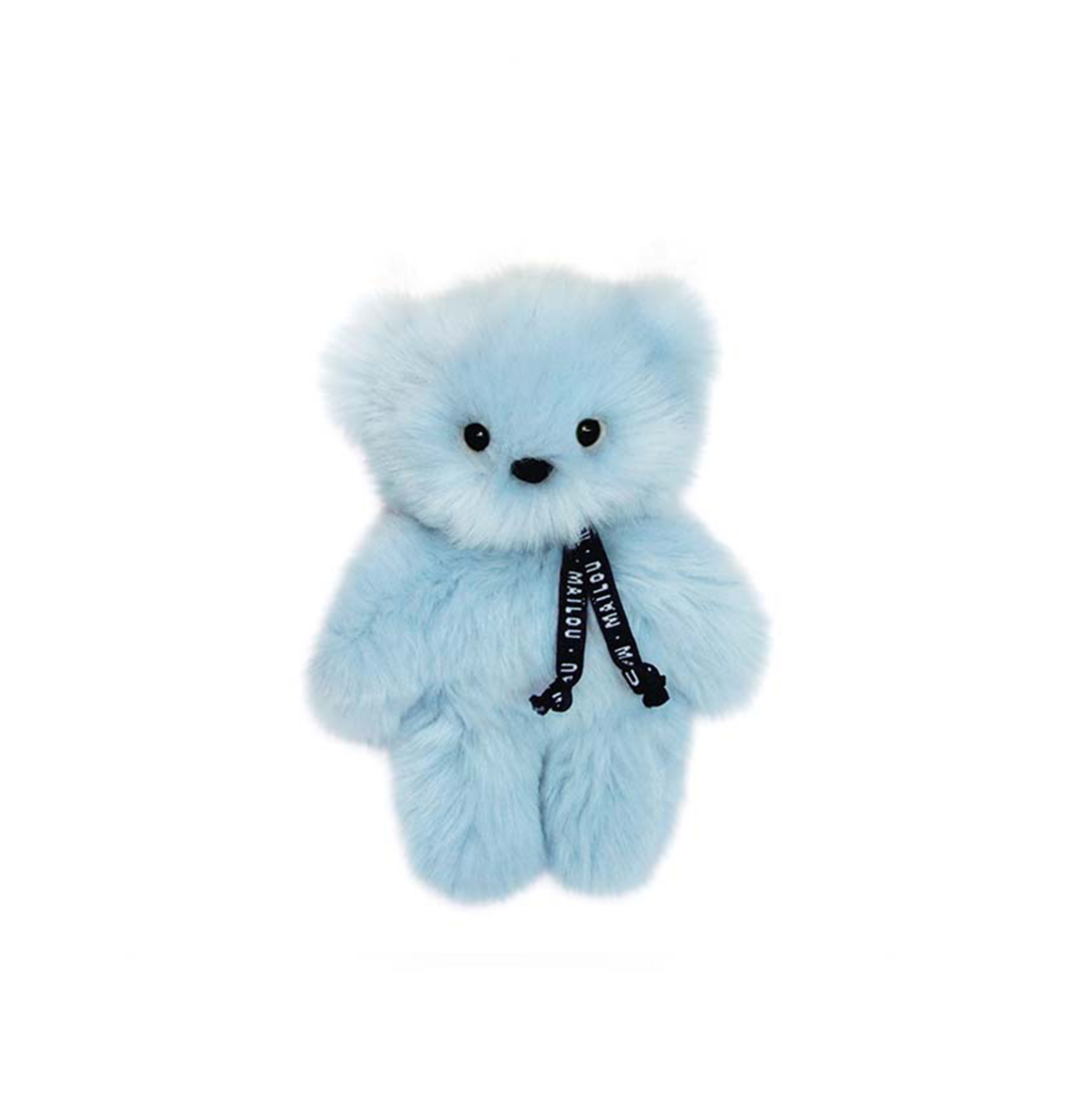 Peluche Ours Petit Frenchie bleu - Peluche Française