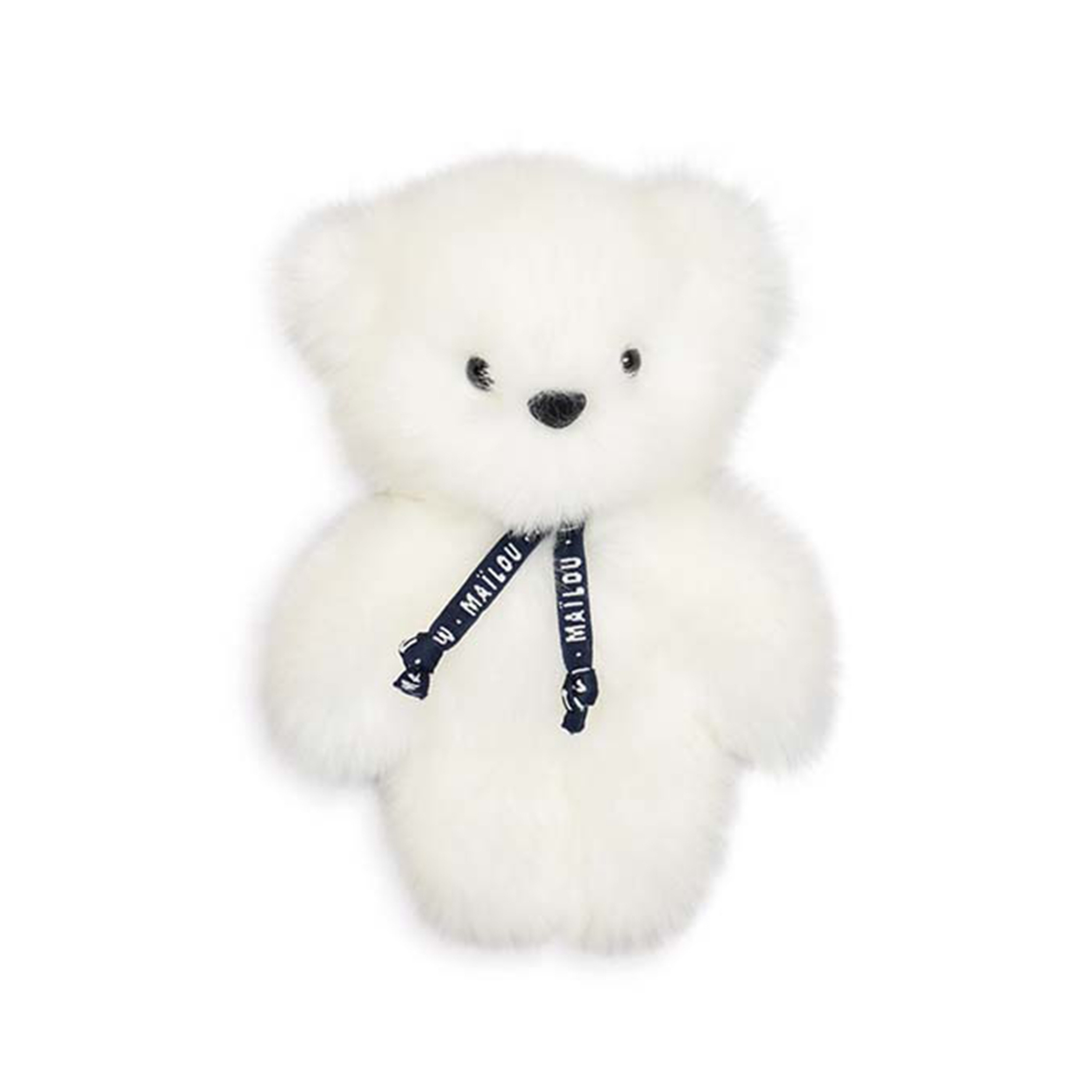 Doudou ours blanc fait main – Petit Frenchie de Bretagne