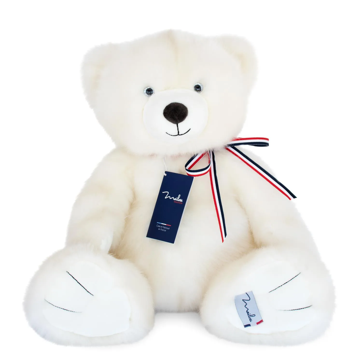 Ours traditionnel blanc poudré fabriqué en France