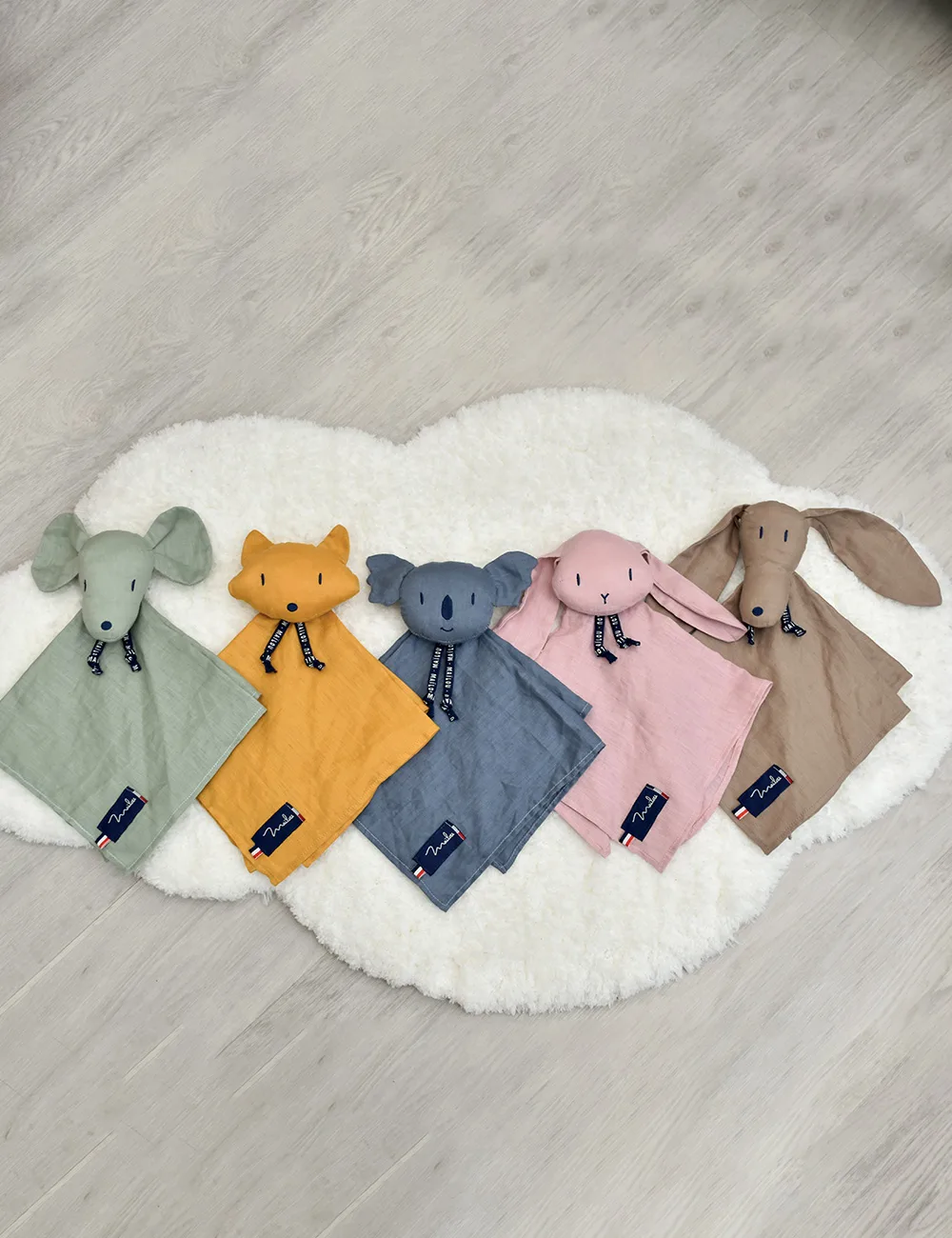 Doudou plat en Lin famille PERLIPOPETTE