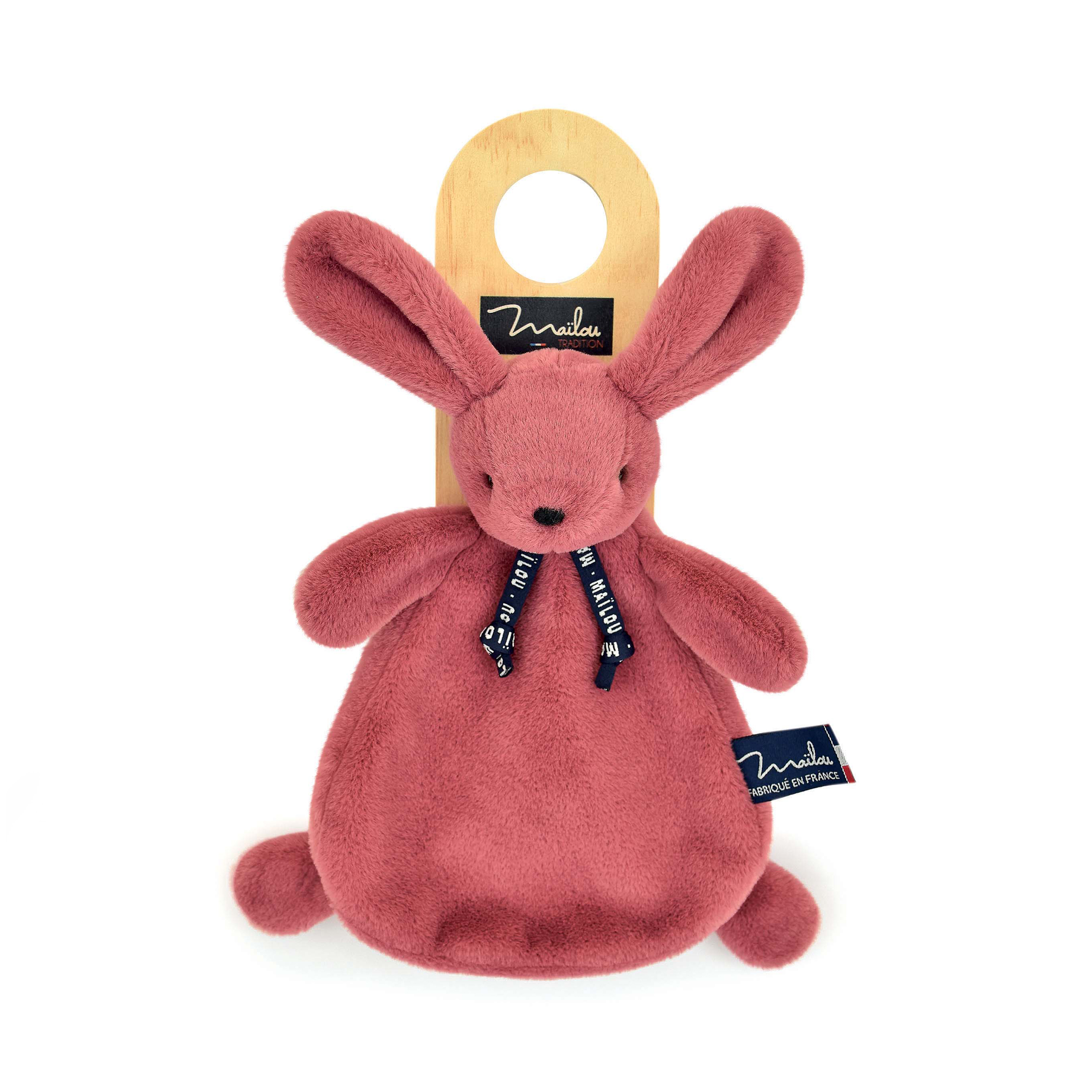 Doudou Lapin bois de rose fait main Dorlotin