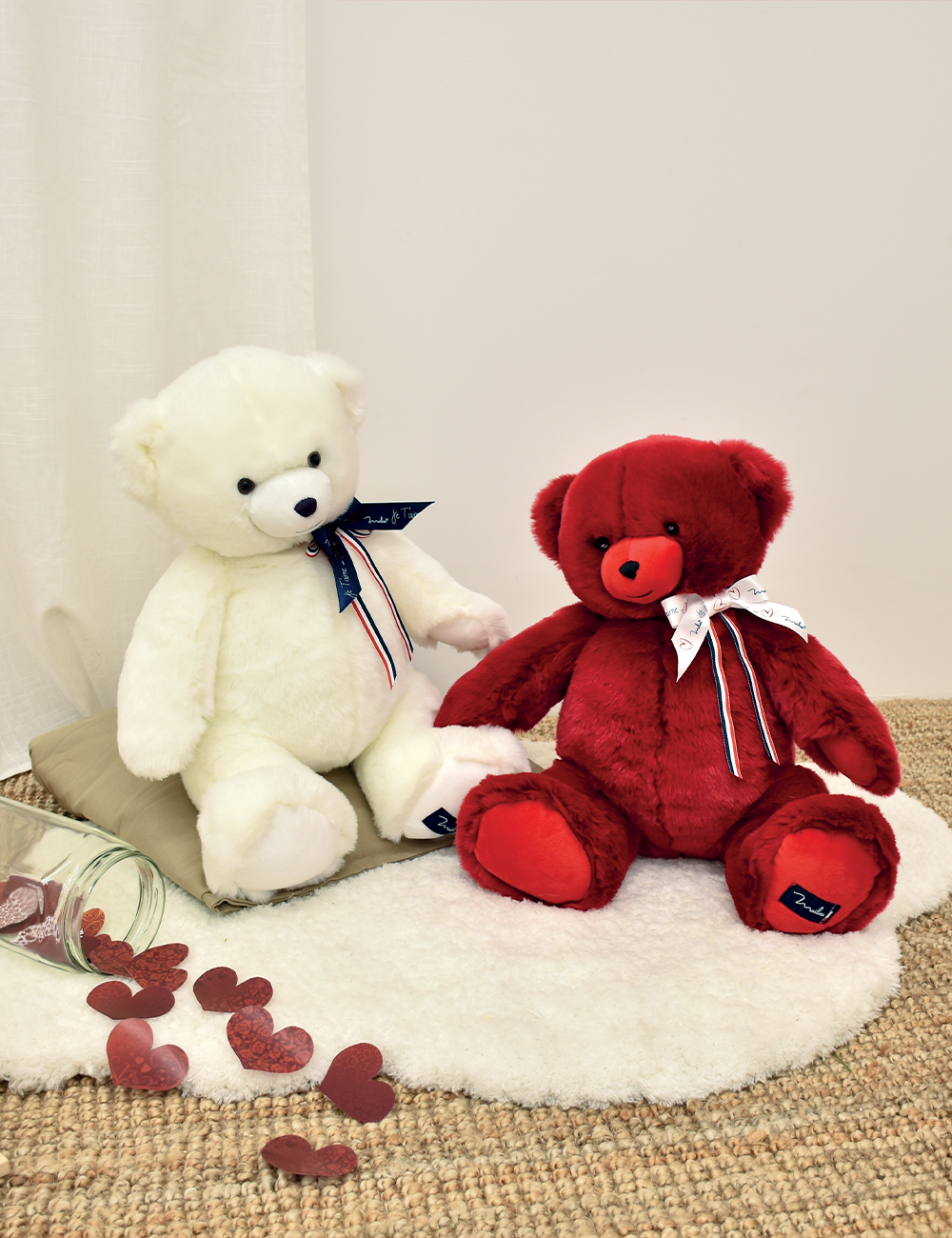 L'Ours Maïlou Rouge Gaby 50 cm – Cadeau “Je t’aime” unique – Image 3