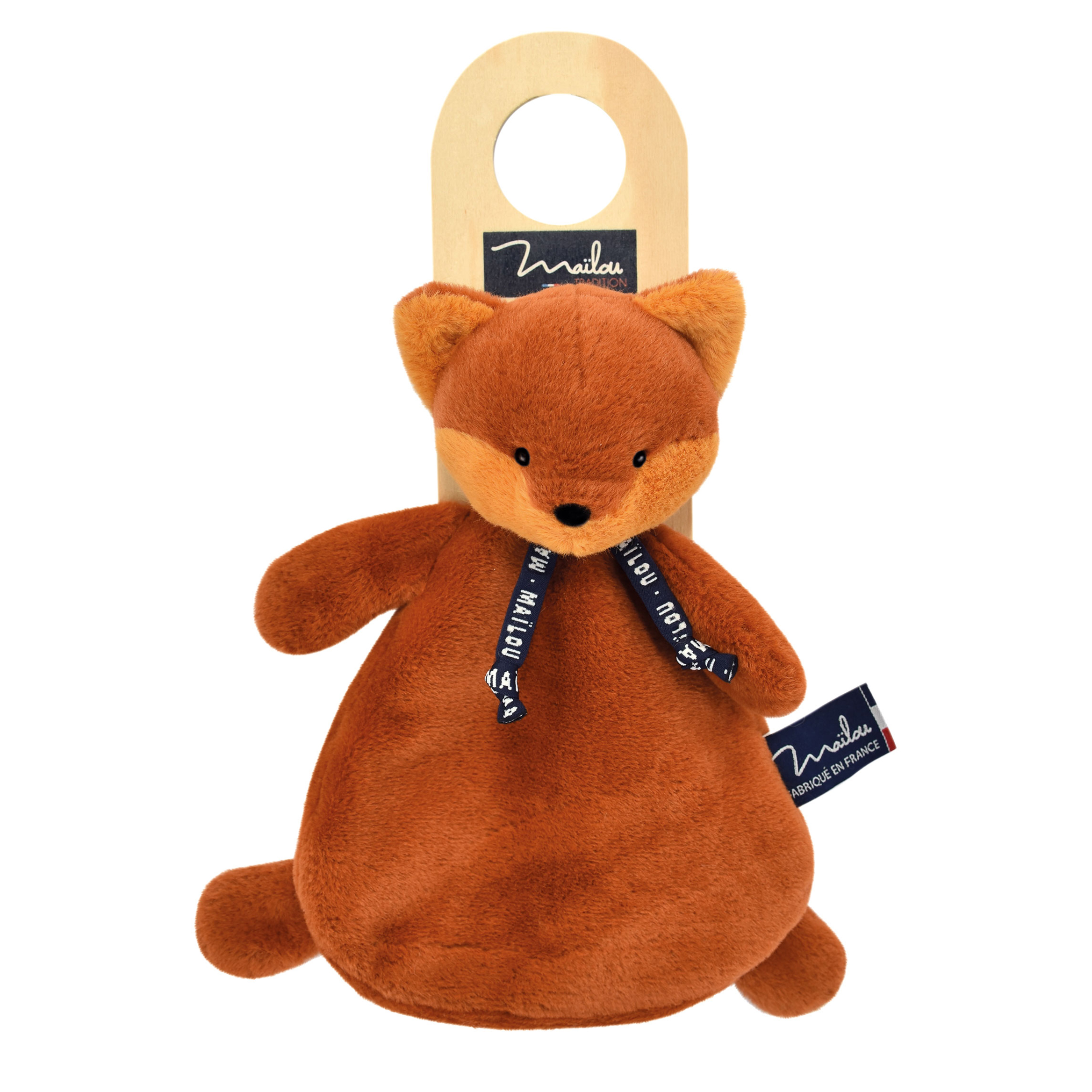 Doudou Renard Roux Dorlotin fait main en Bretagne, 24 cm