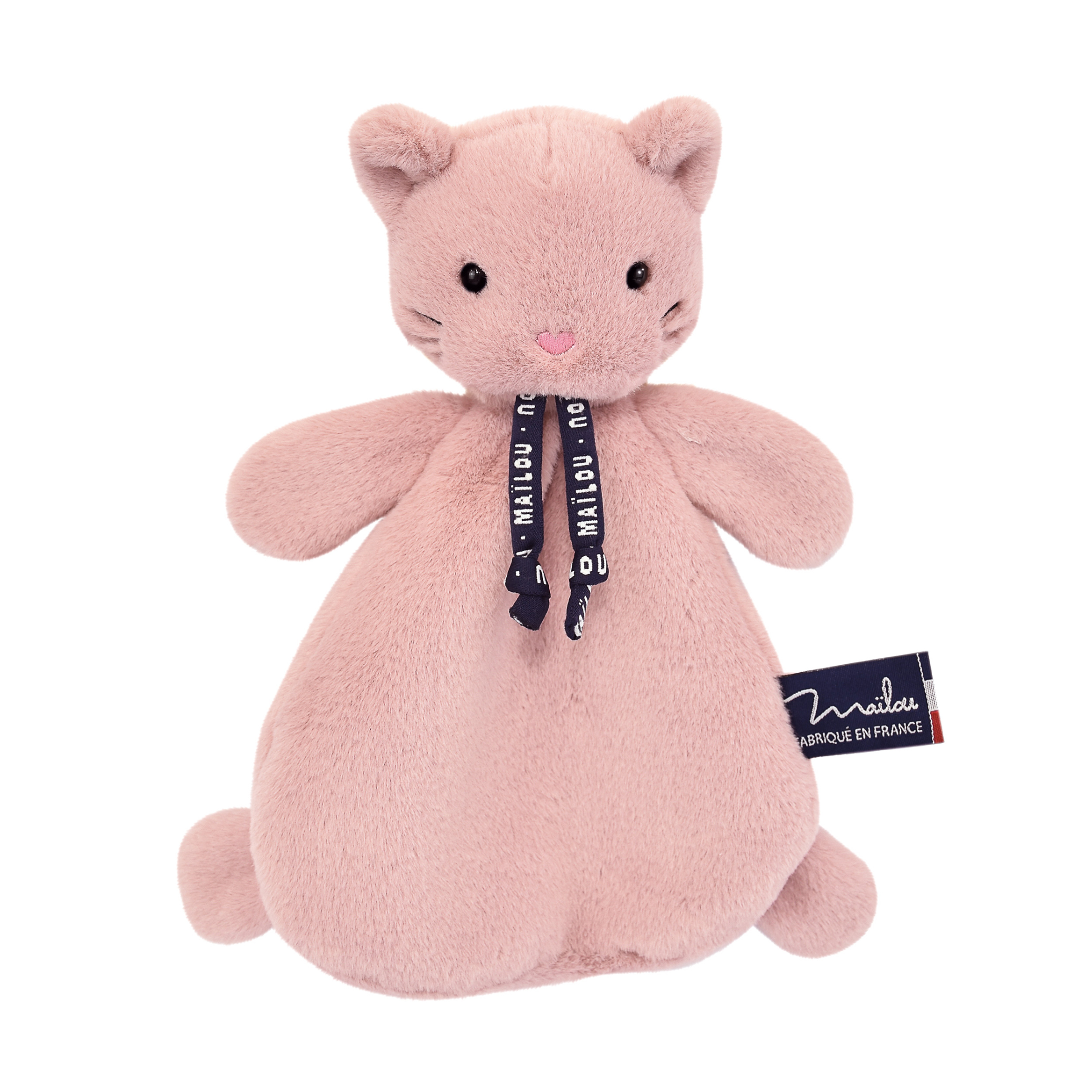 Doudou Chat Rose Dorlotin - Fait Main en Bretagne - 24 cm – Image 2