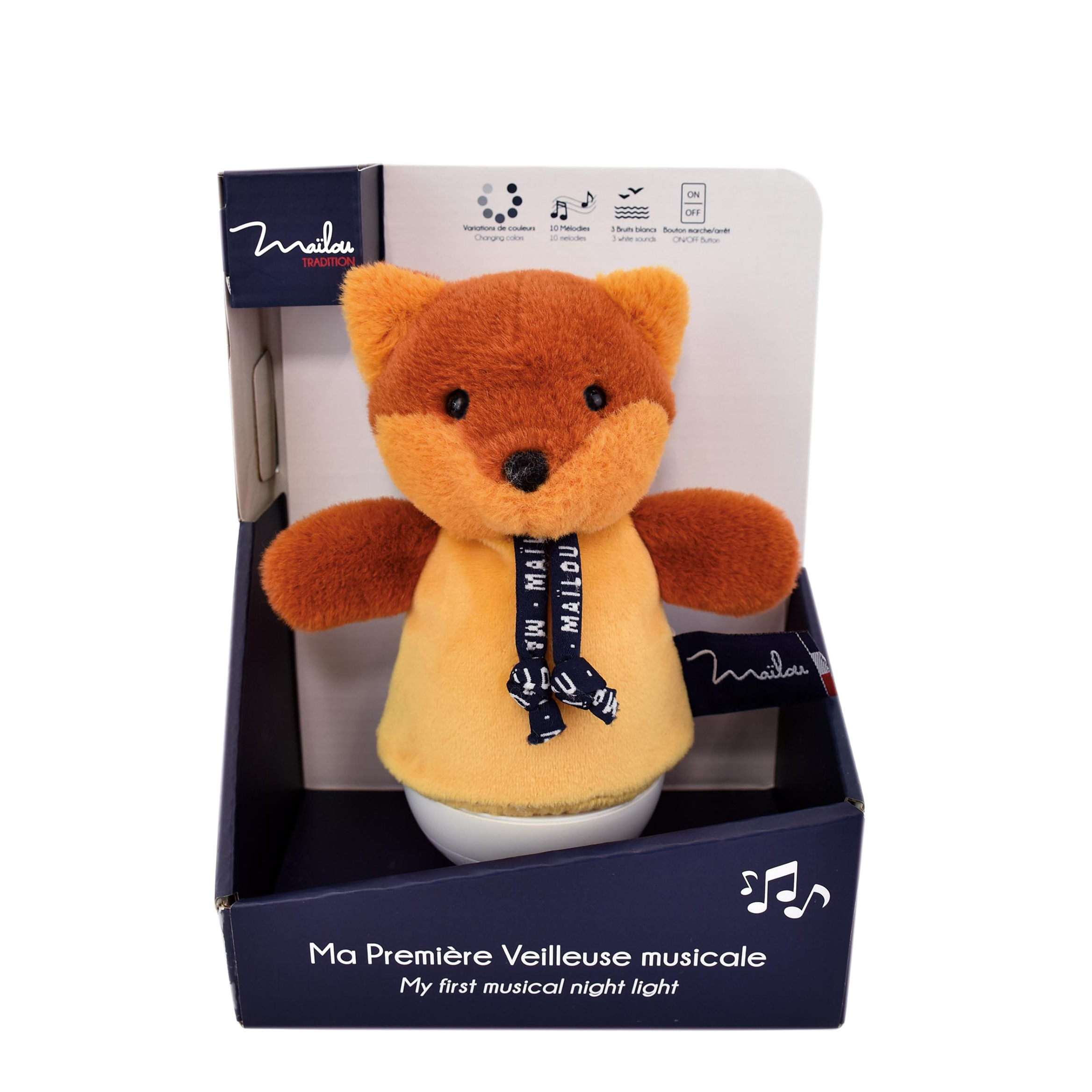 Veilleuse Musicale Renard Roux – doudou lumineux 16 cm – Image 4