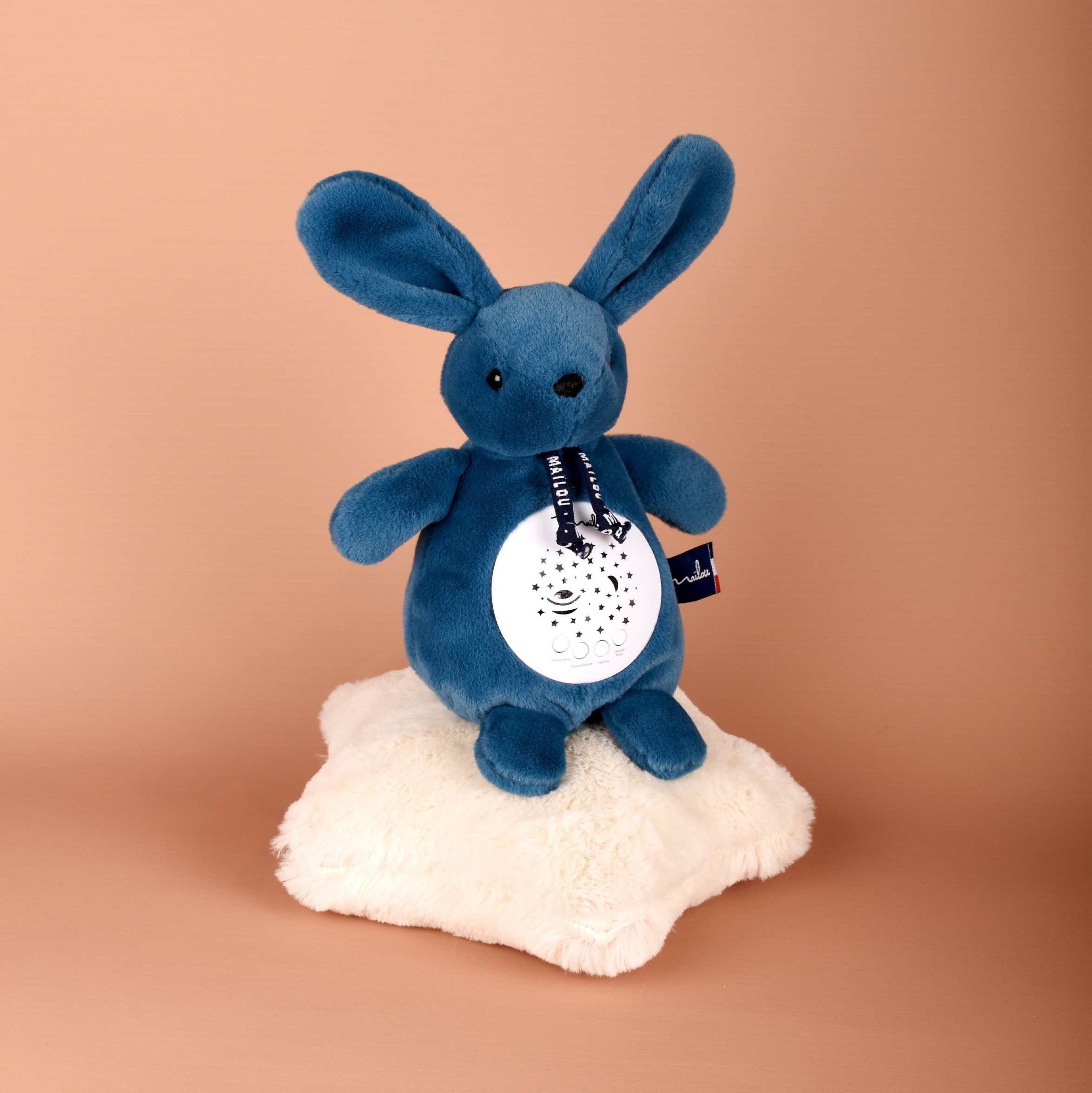 Veilleuse doudou lapin bleu