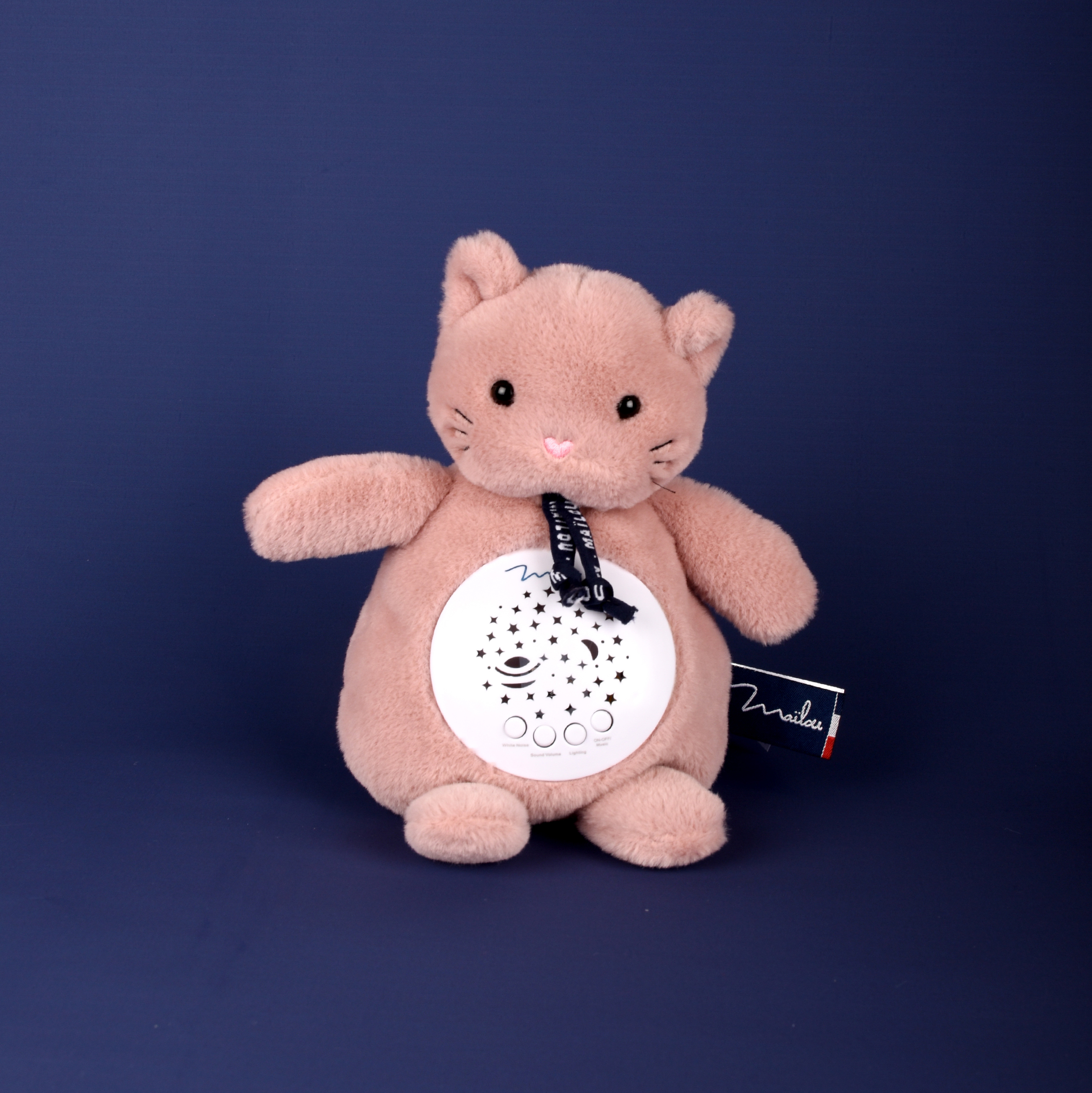 Veilleuse peluche chat rose projection