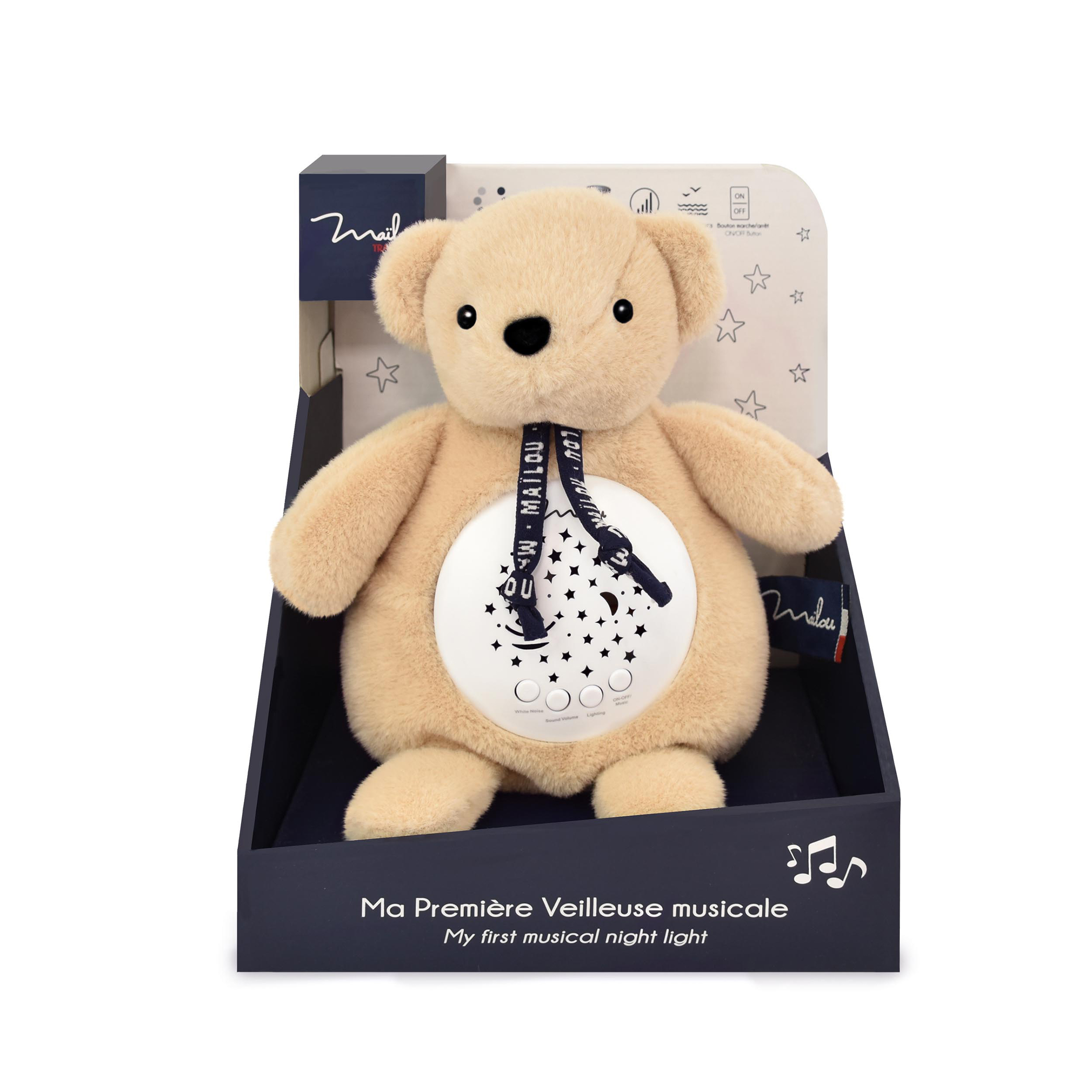 Veilleuse Musicale bébé Ours Dorlotin - Projection mur – Image 3