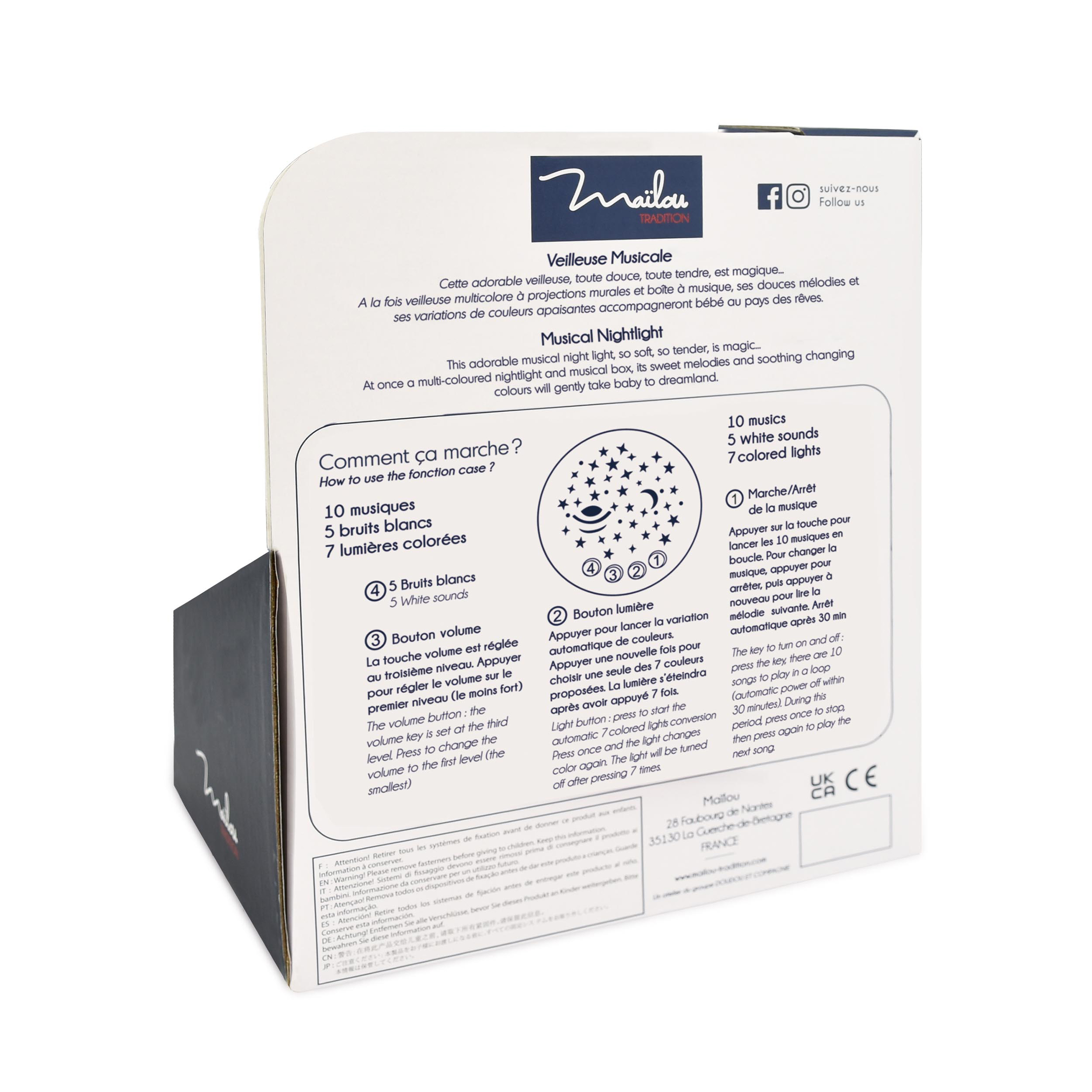 Veilleuse Musicale bébé Ours Dorlotin - Projection mur – Image 4