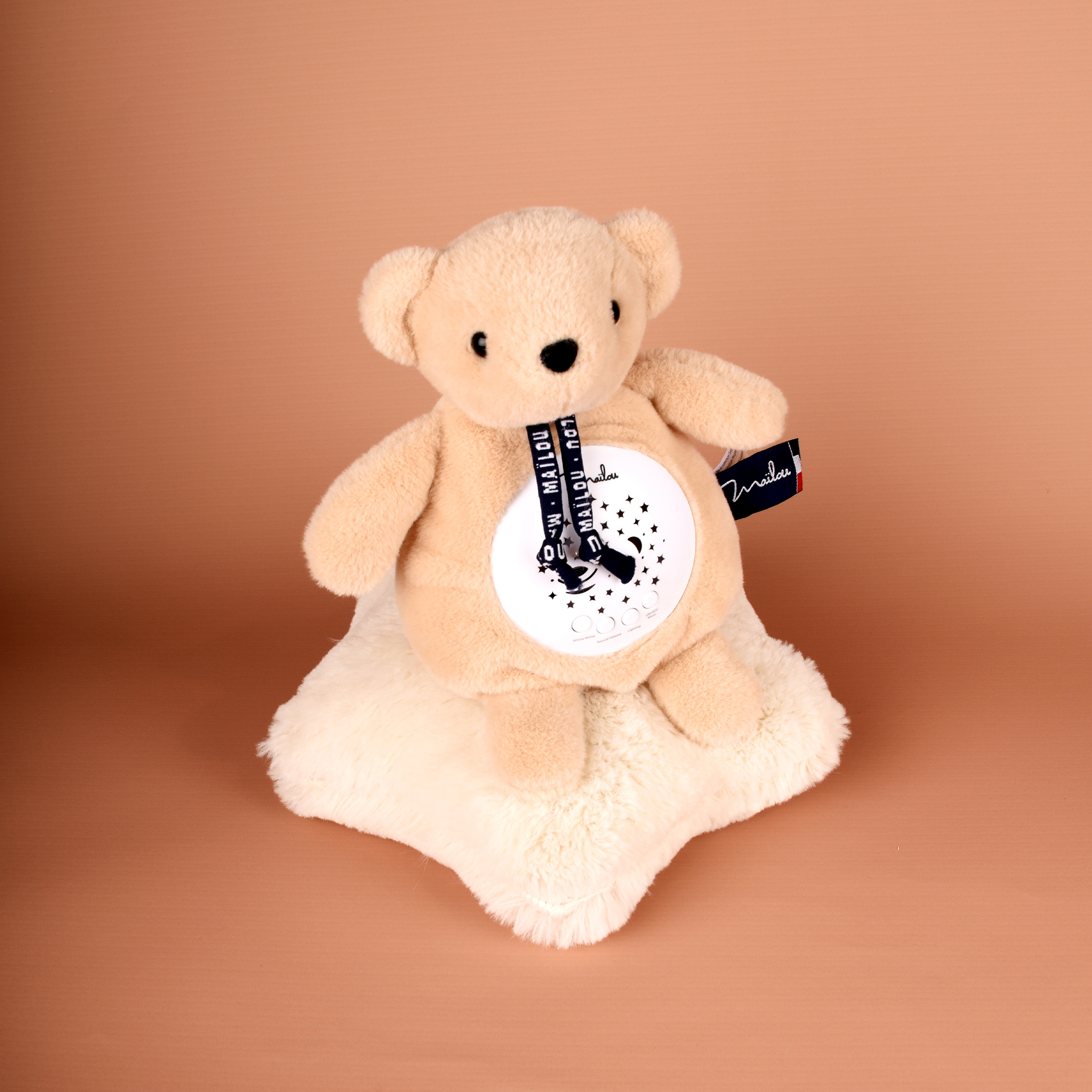 Veilleuse peluche ours beige