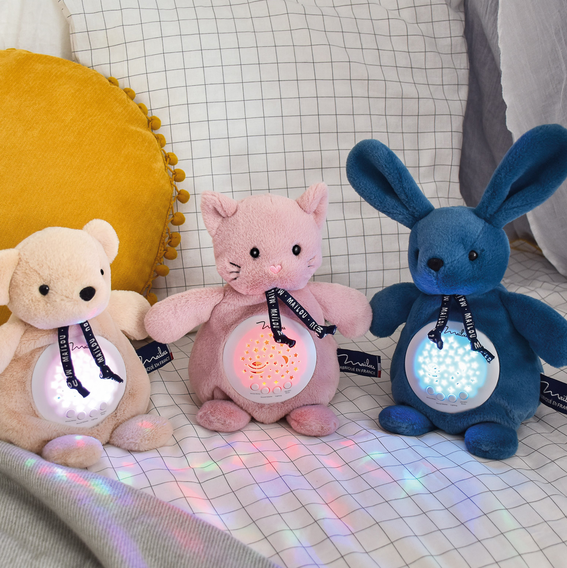 Veilleuse doudou lapin projections