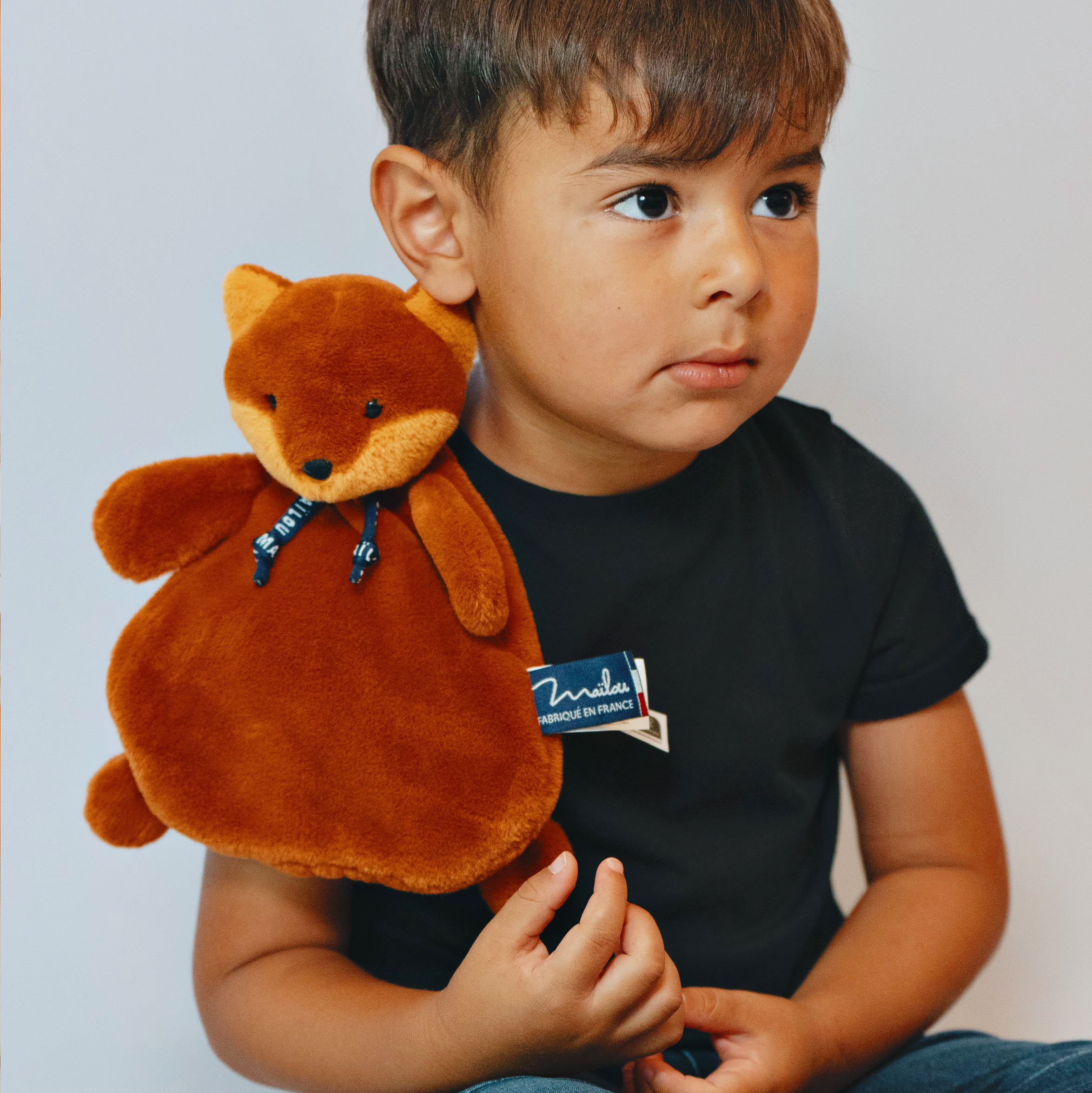 Doudou Plat Renard Mailou Tradition