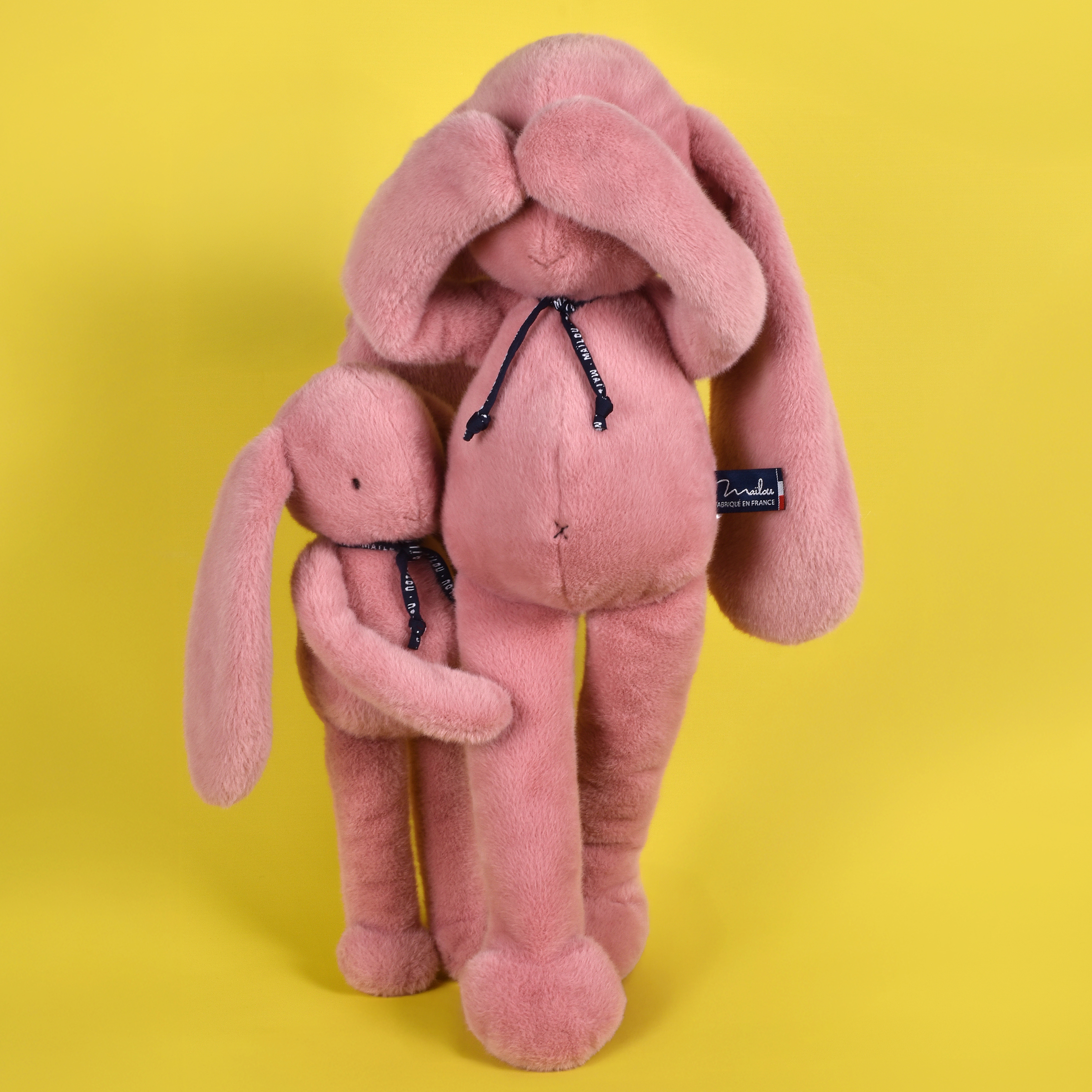 Lapins Méloé Rose 37cm et 56cm