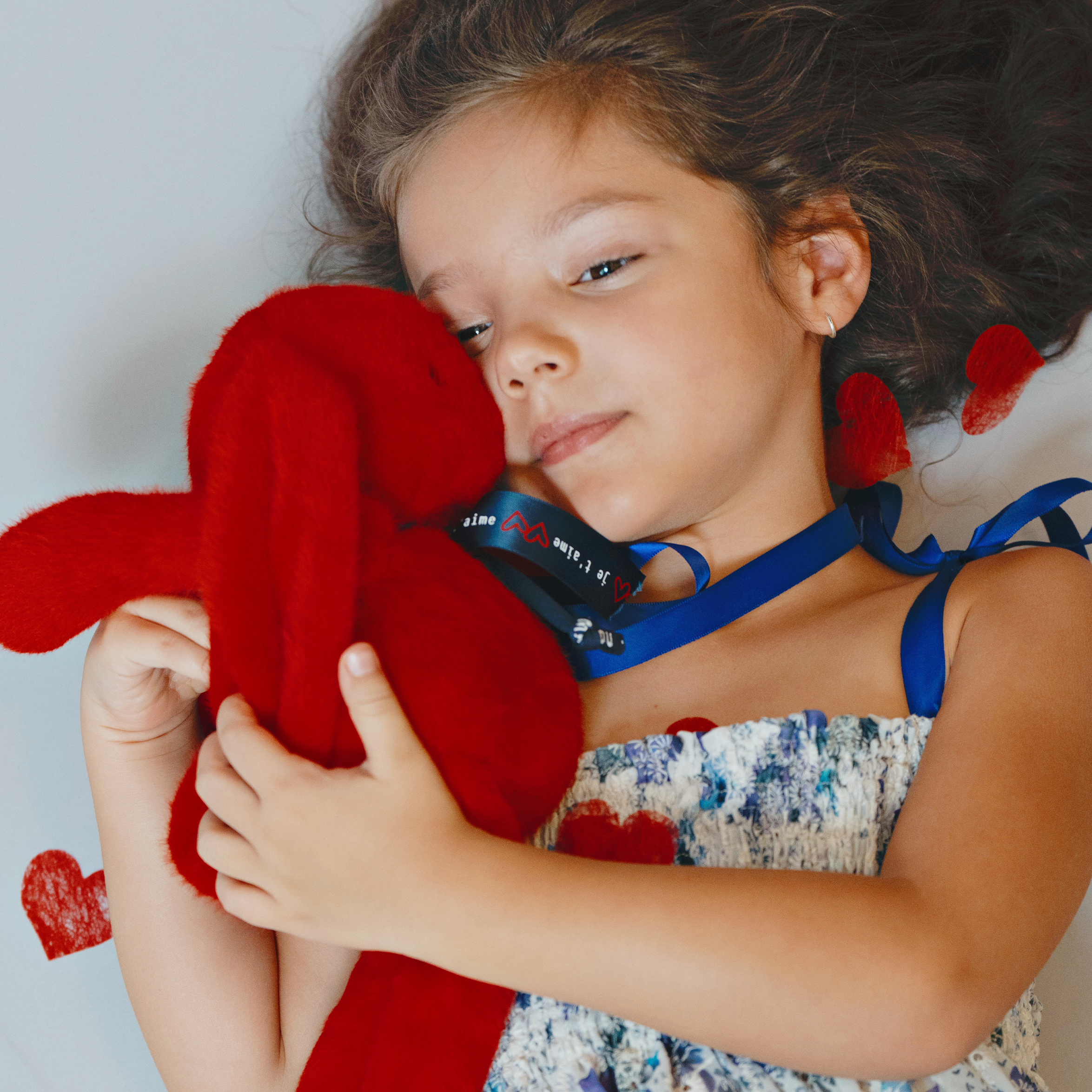 Lapin Méloé Rouge Je t'aime 37cm