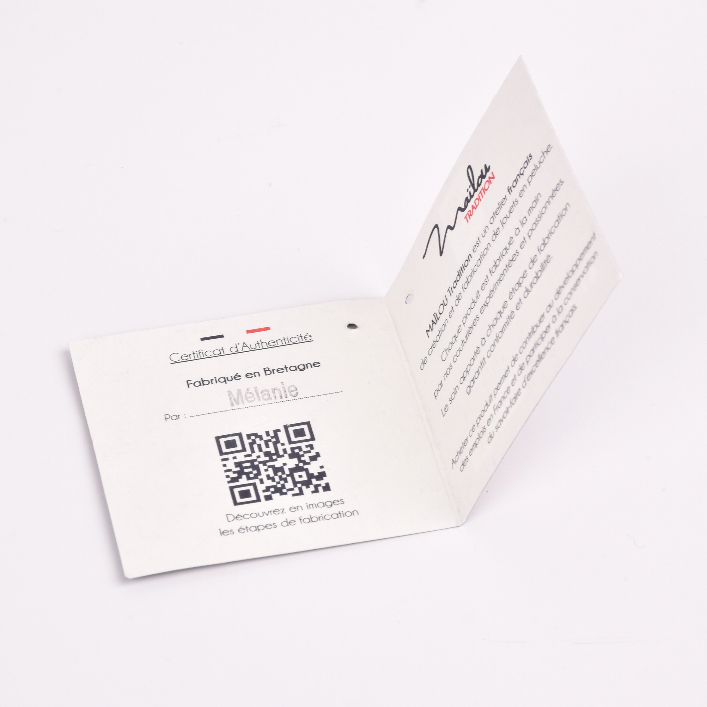 Certificat authenticité Maïlou