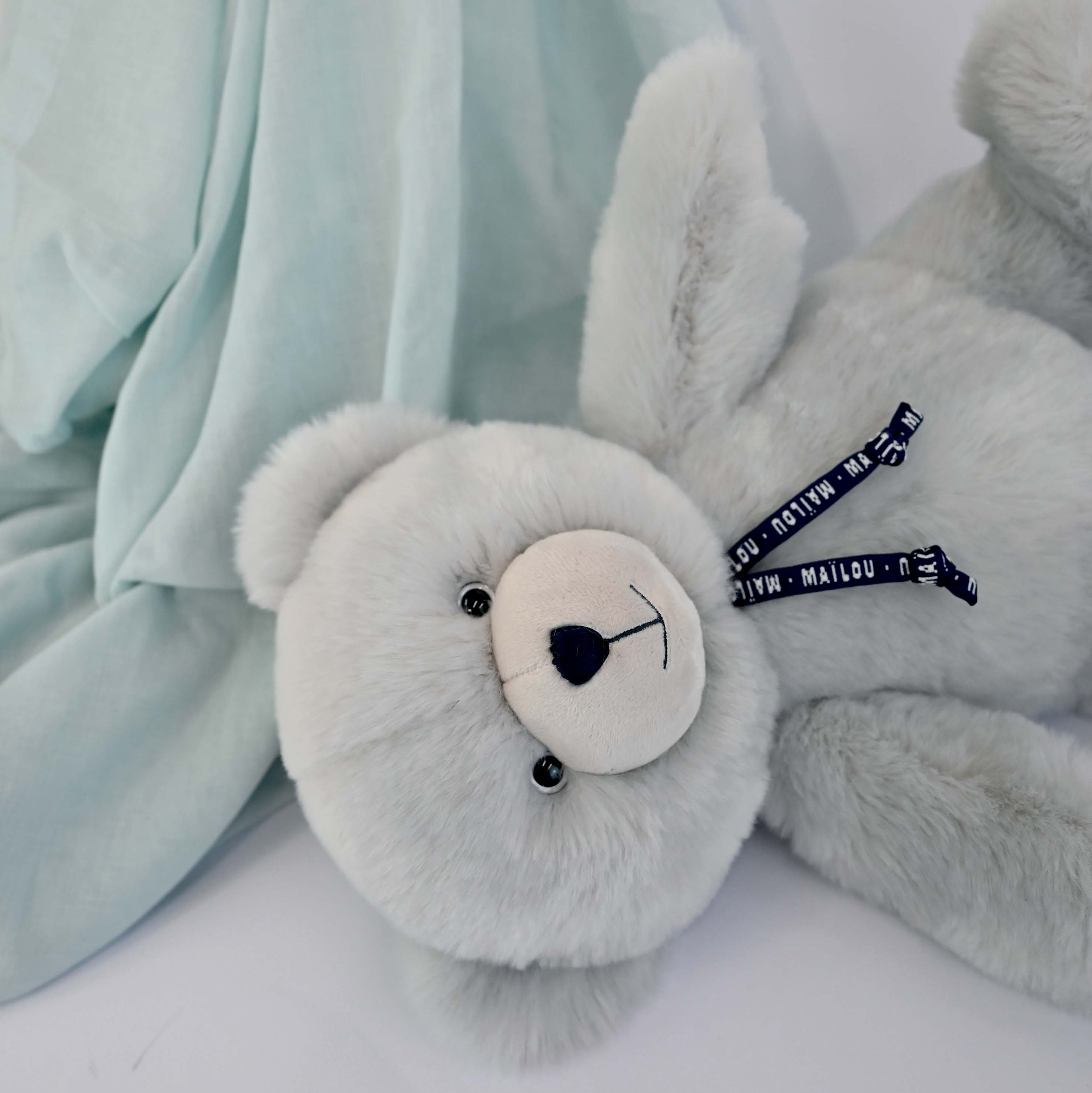 L'Ours Maïlou - Ours en peluche gris perle