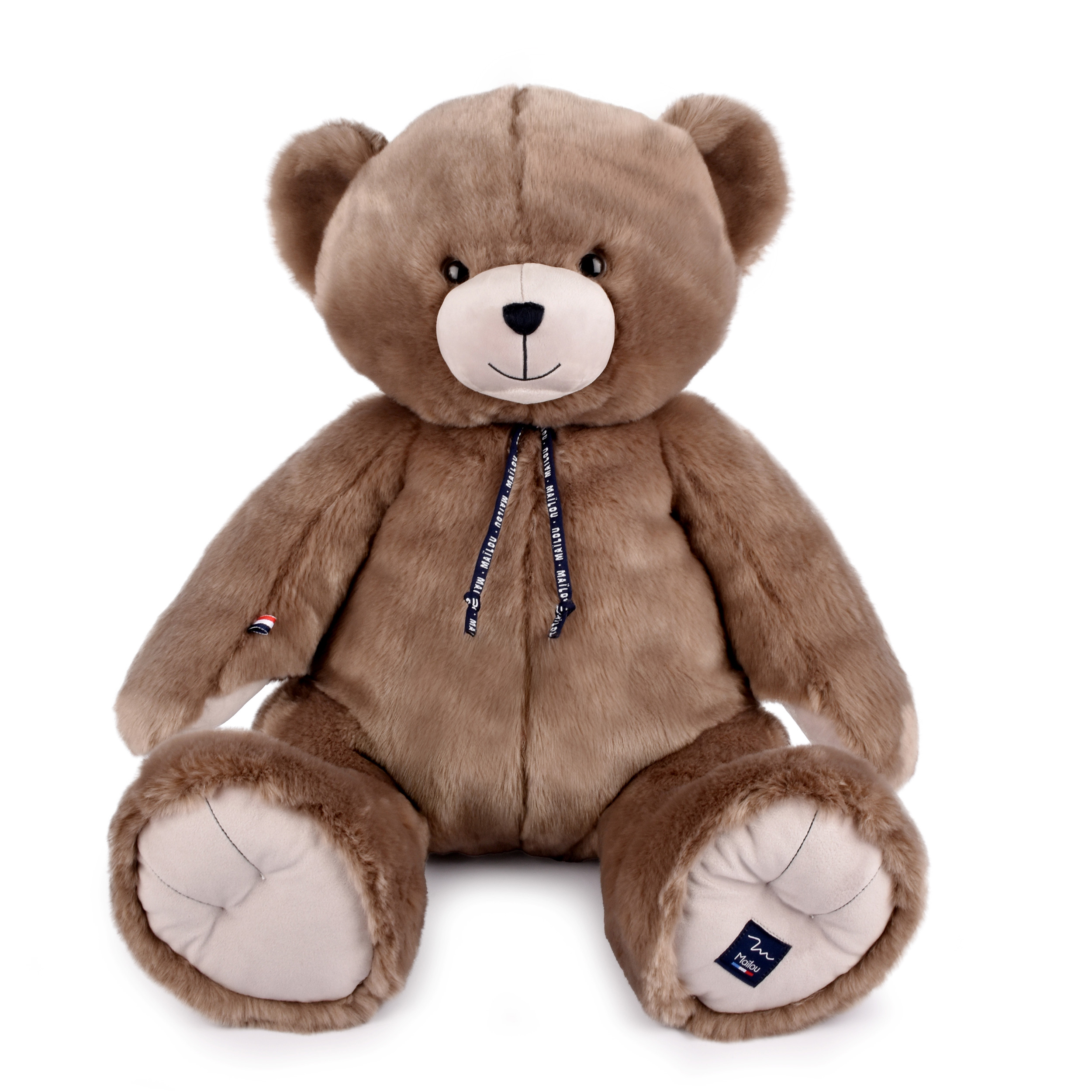 Ours en peluche Maïlou 65 cm cousu main en Bretagne