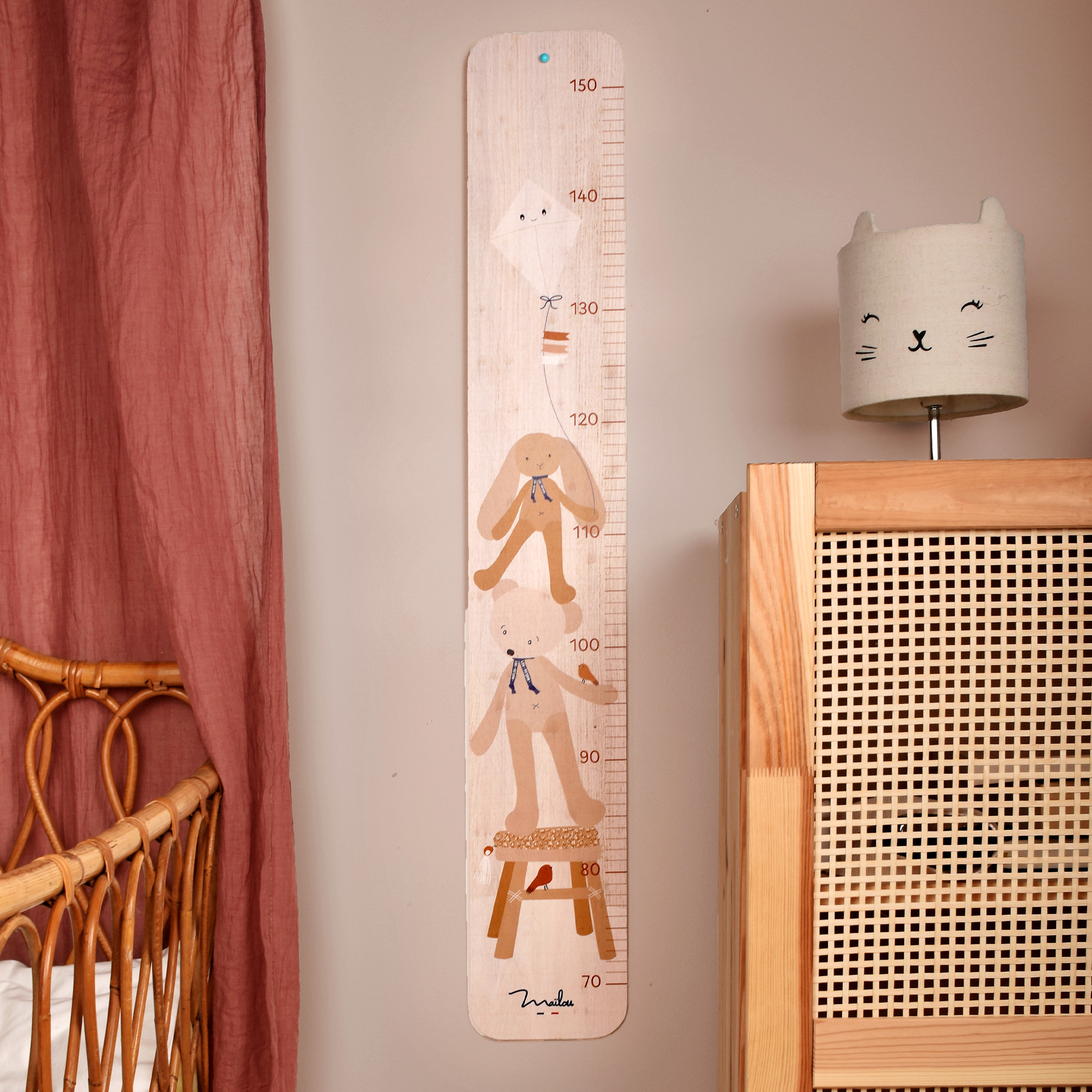 Toise Maïlou Ours bois naturel