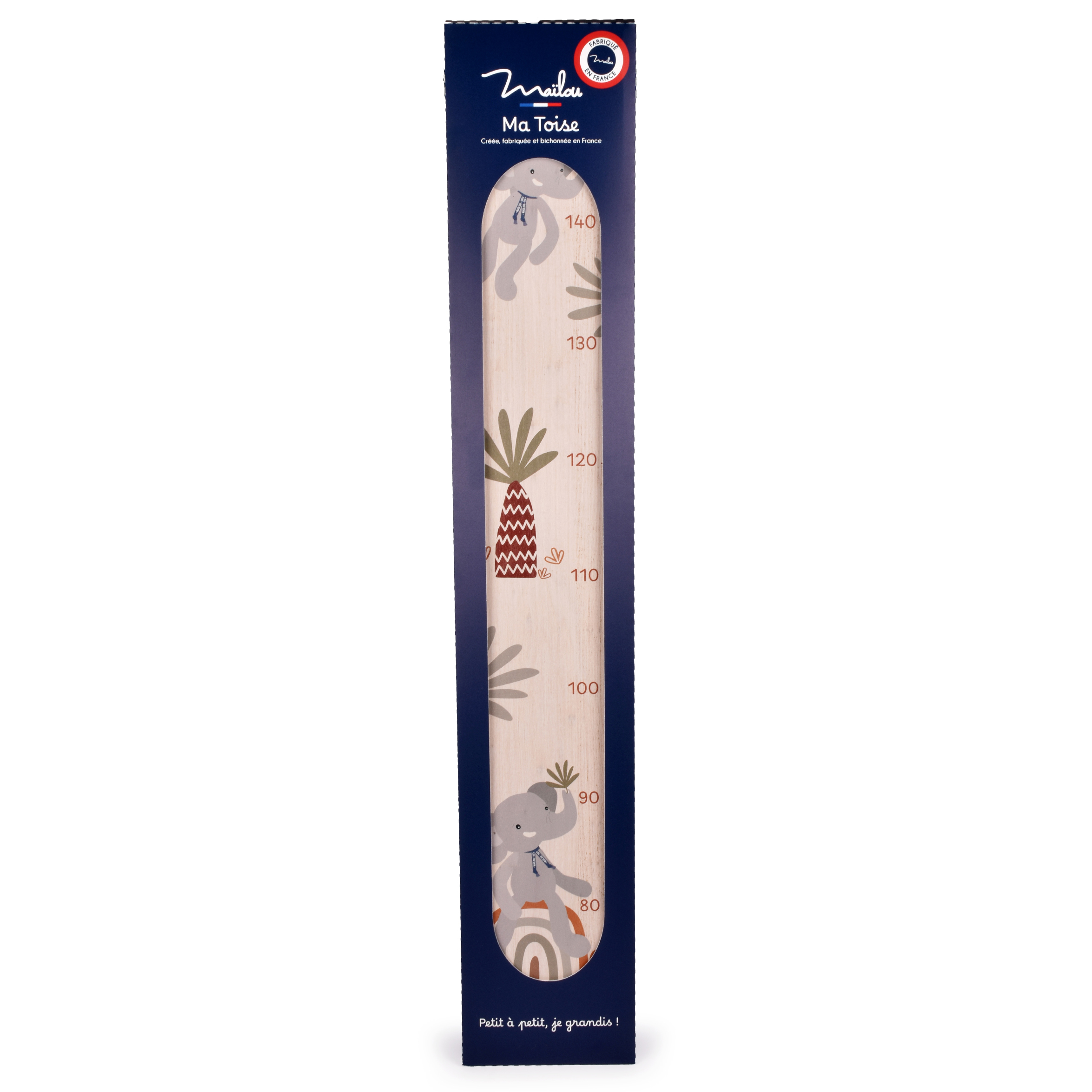 Toise bois Maïlou Éléphant jungle