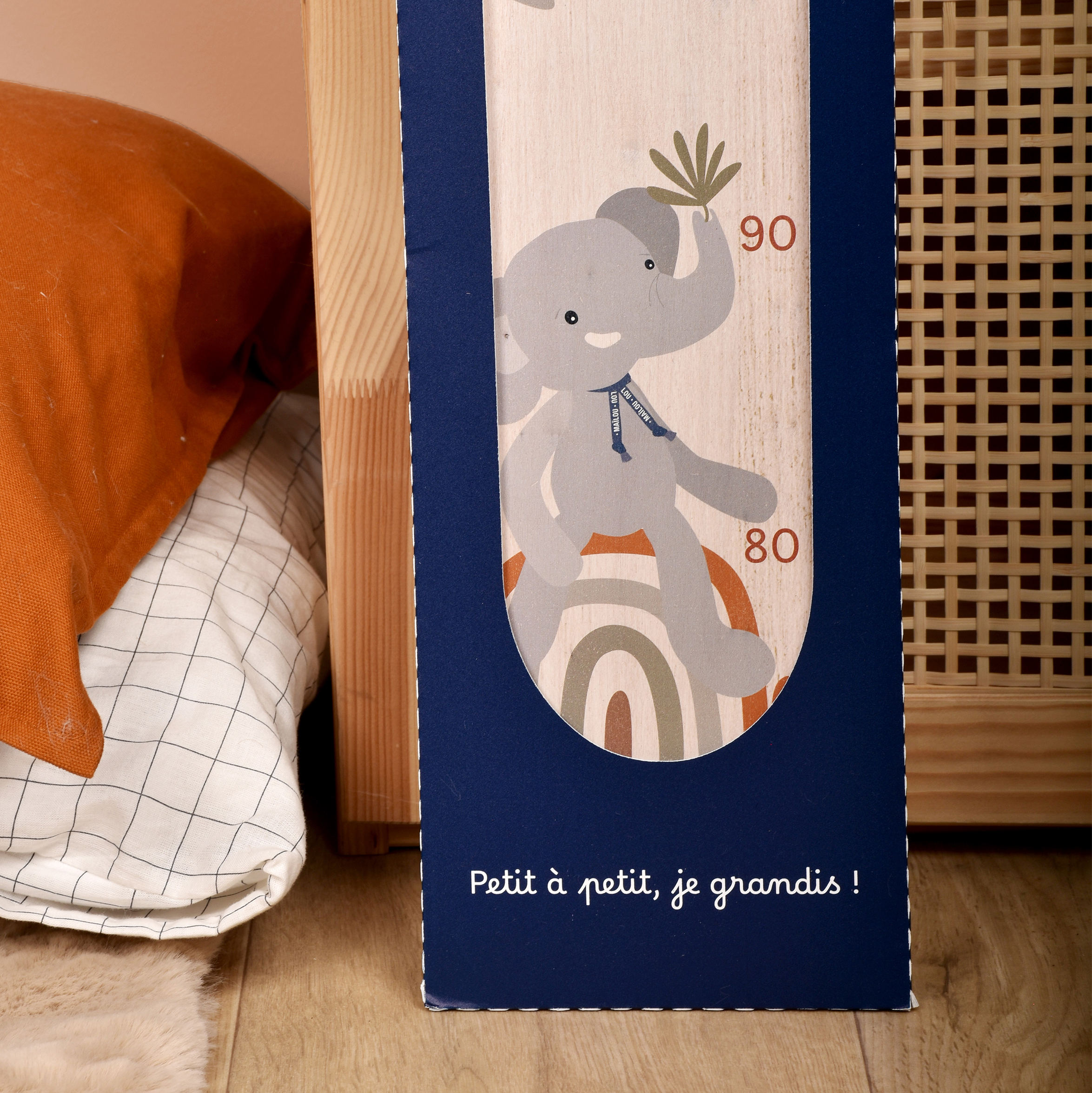 Toise bois Maïlou Éléphant jungle