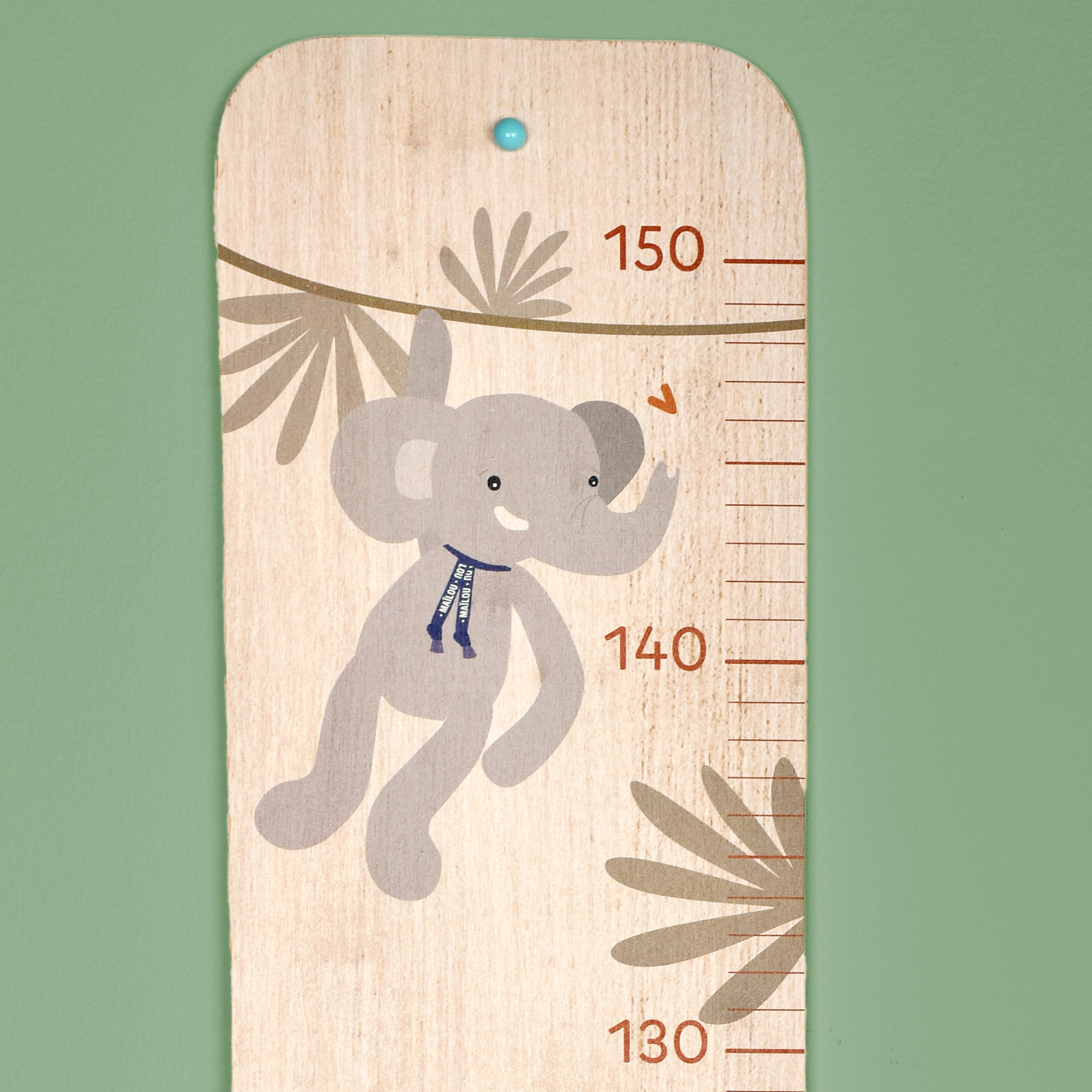 Toise bois Maïlou Éléphant jungle