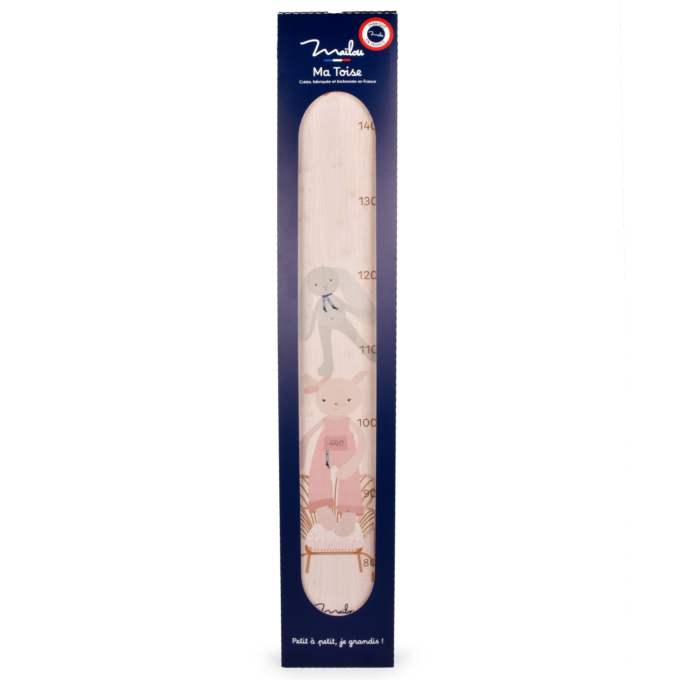 Toise Bois Souris Rose Maïlou