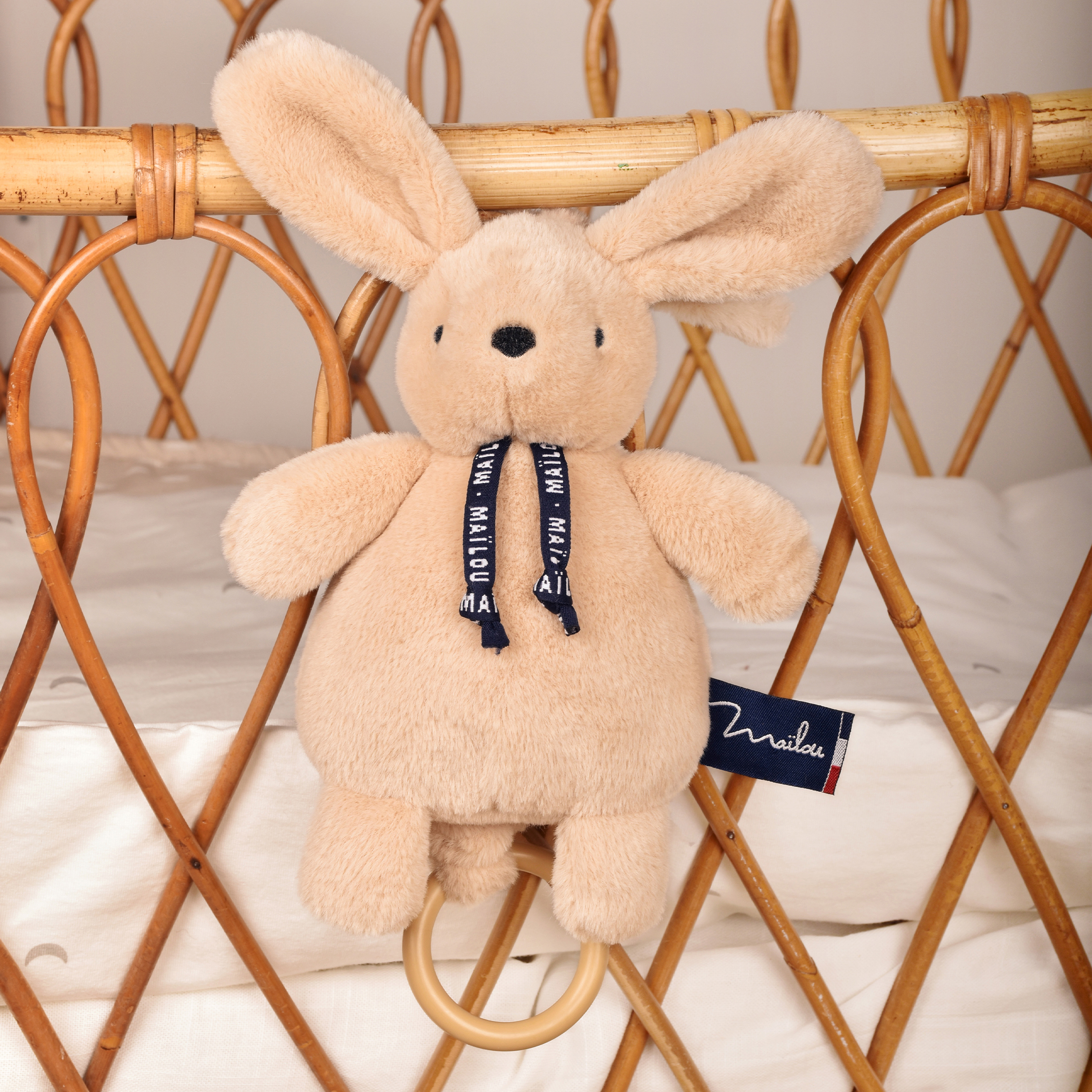 Lapin Dorlotin Boite à musique - Beige