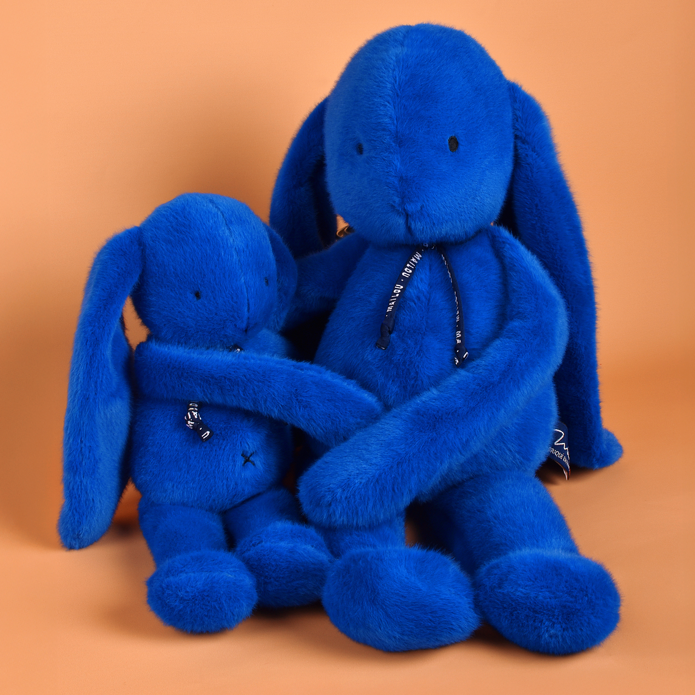 Lapins Méloé Bleu électrique 37cm et 56cm