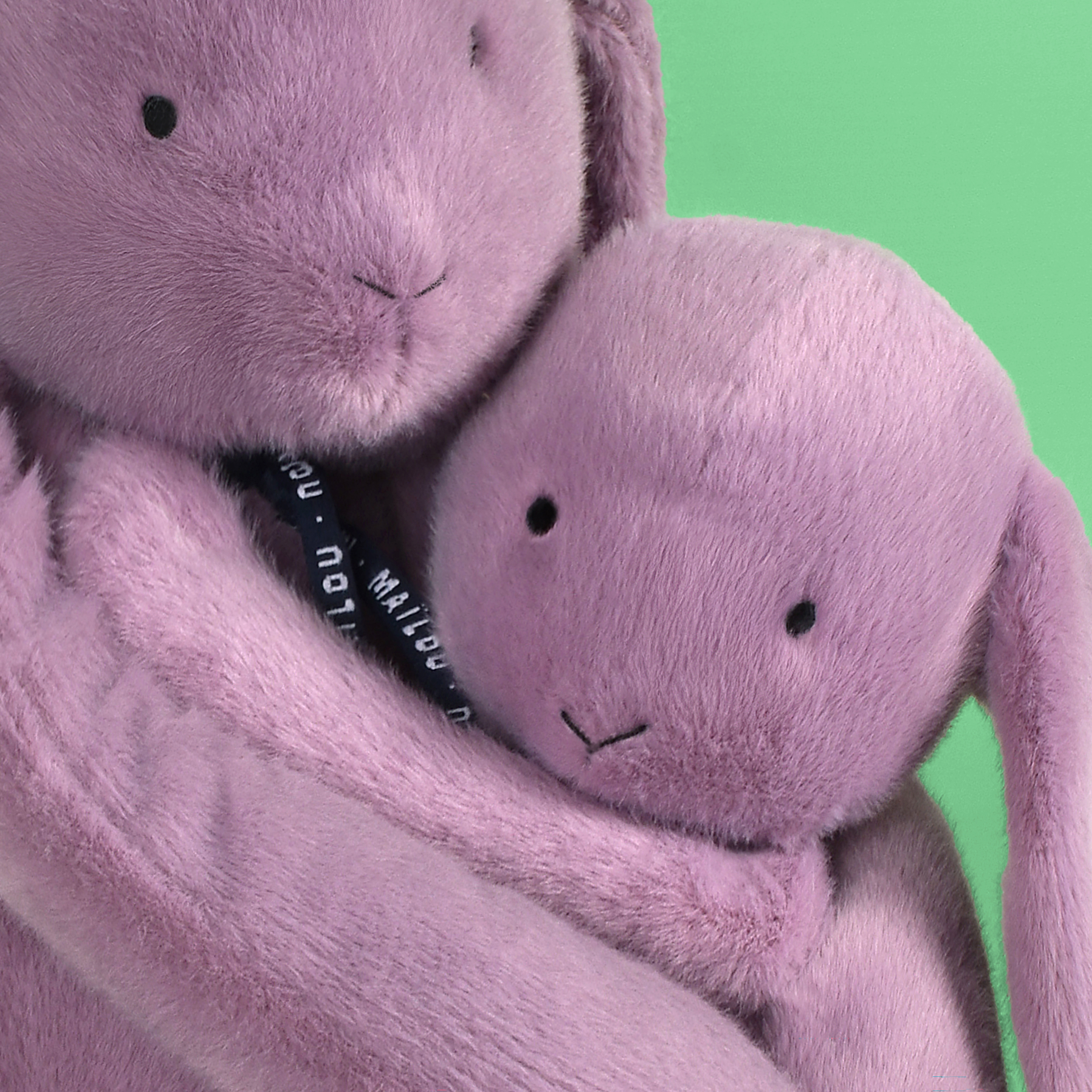 Zoom couleur parme guimauve Lapins Méloé