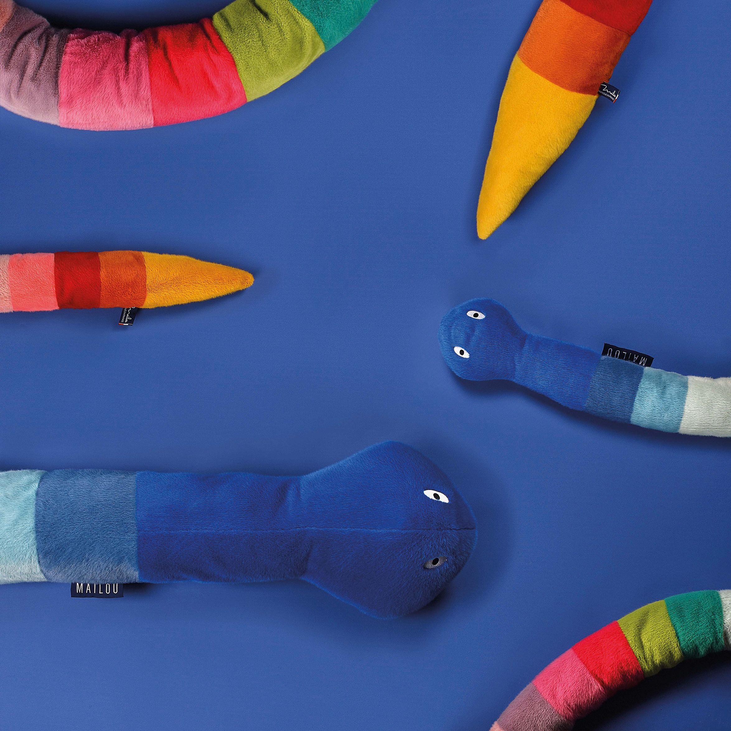 Virgule ,le gentil serpent multicolore 133cm et 250cm